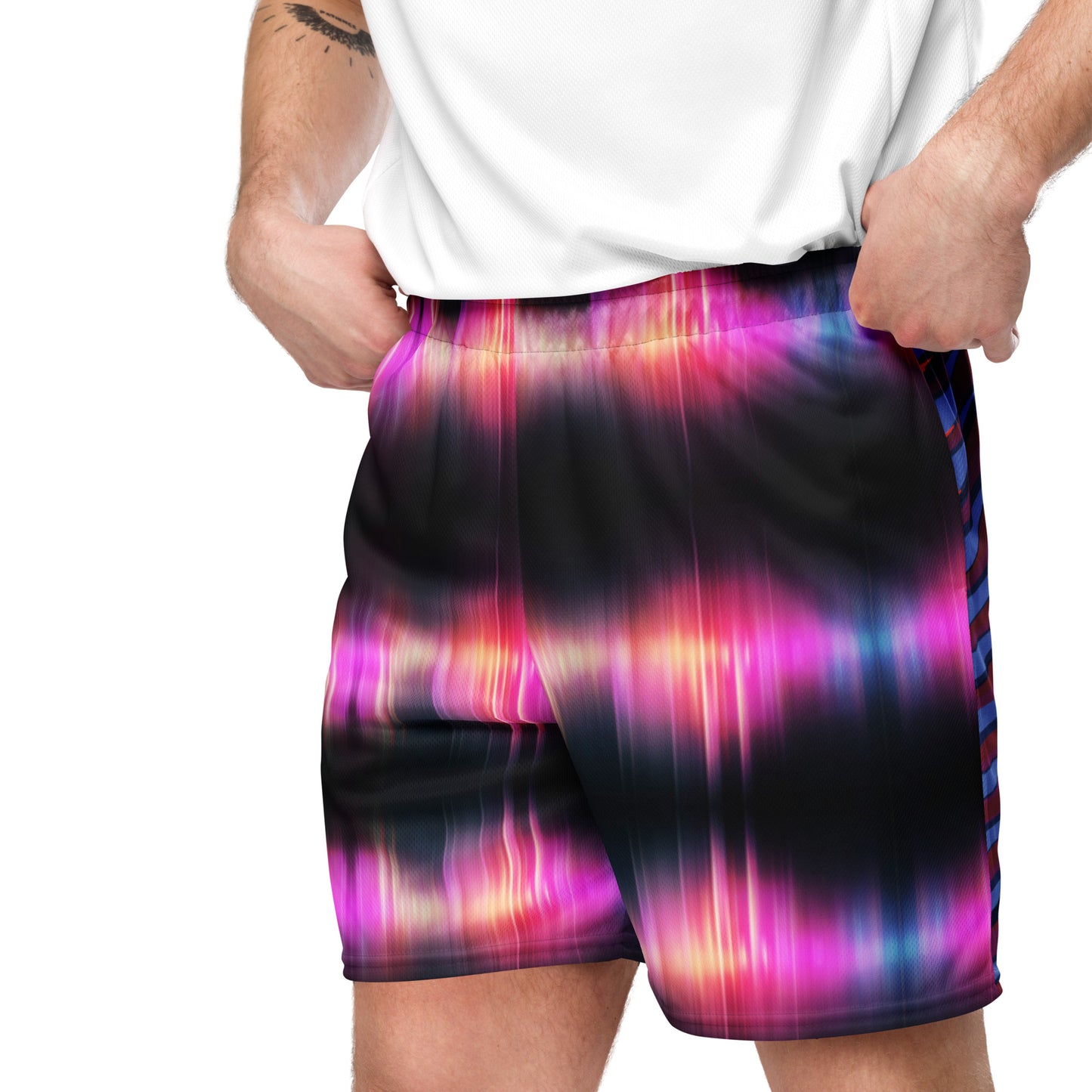 LIVIN' FORGIVEN- Unisex mesh shorts