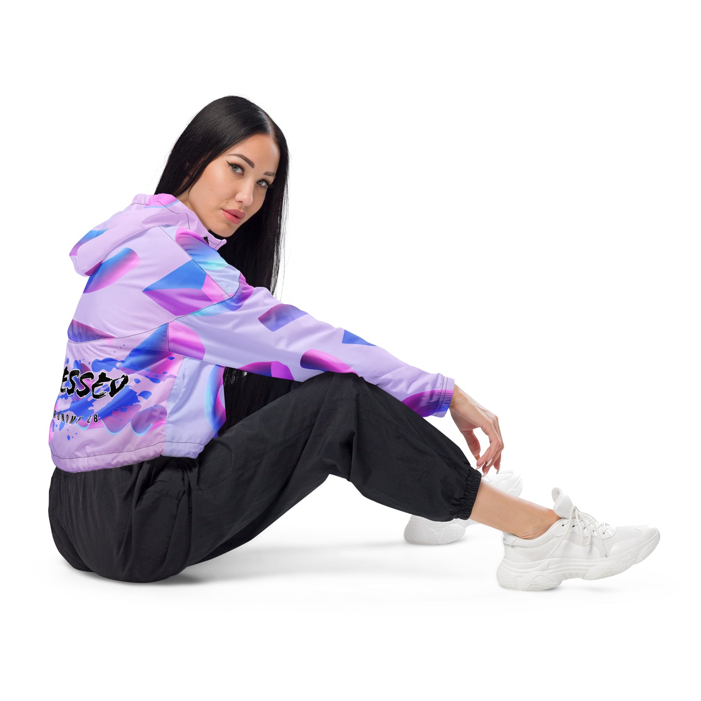 #Blessed- Women’s cropped windbreaker