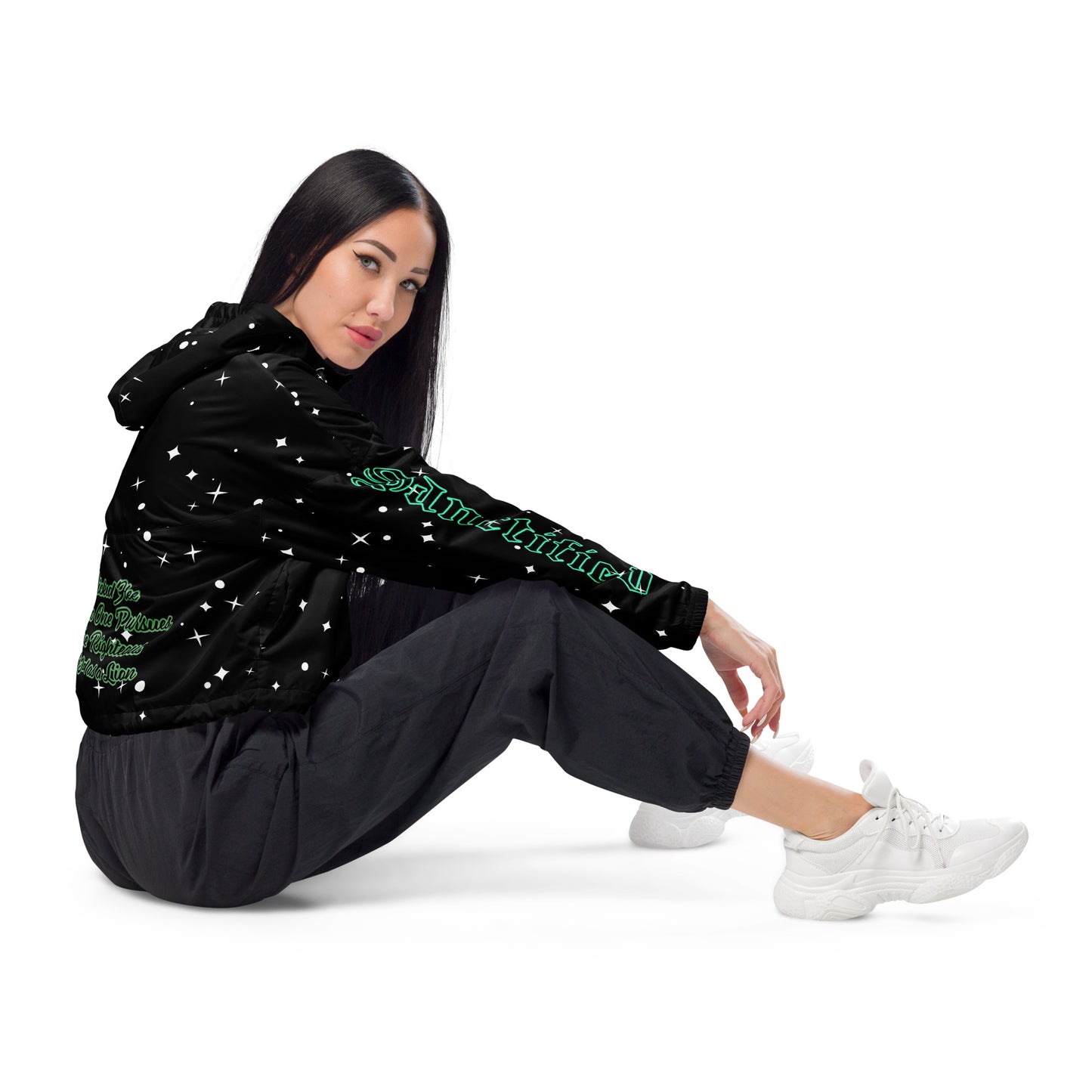 Starry Night- Women’s cropped windbreaker