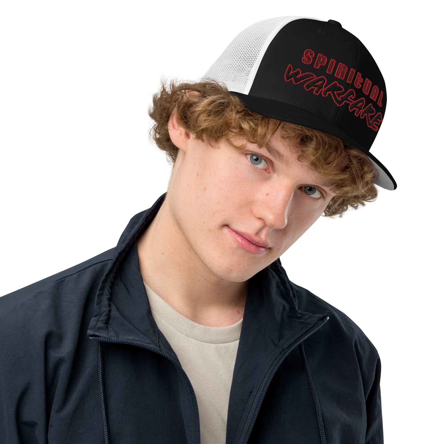 Spiritual Warfare- Closed-back trucker cap