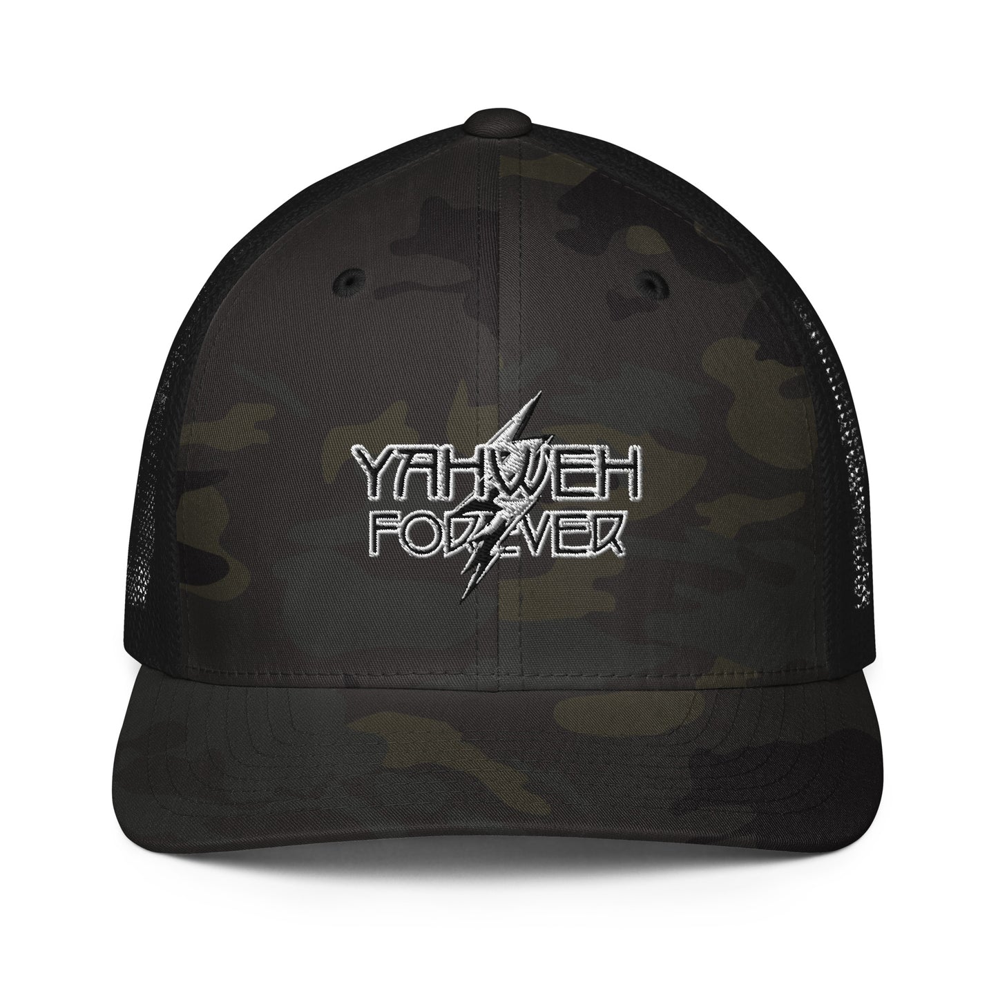 Yahweh Forever- Closed-back trucker cap