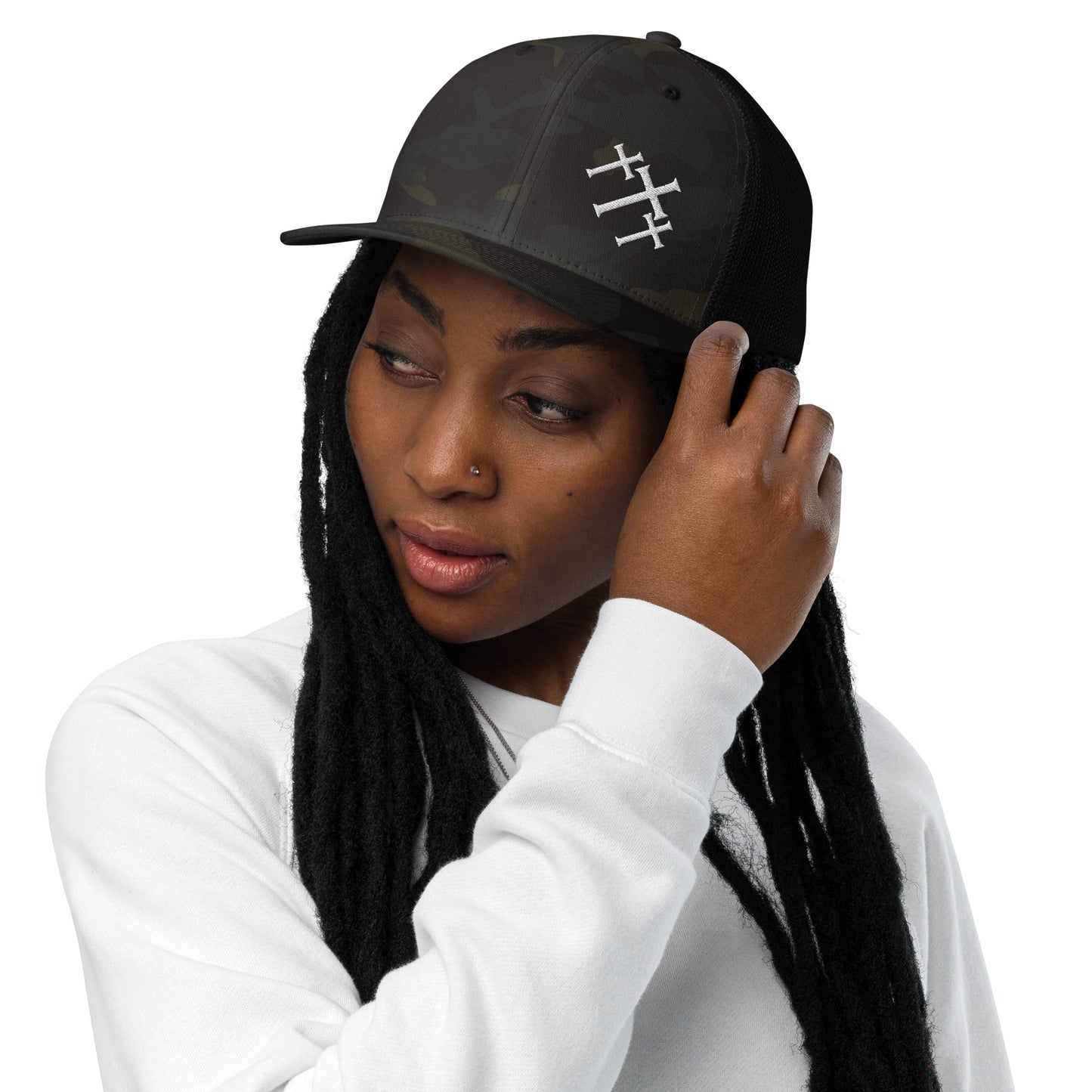 Trinity Crosses- Closed-back trucker cap