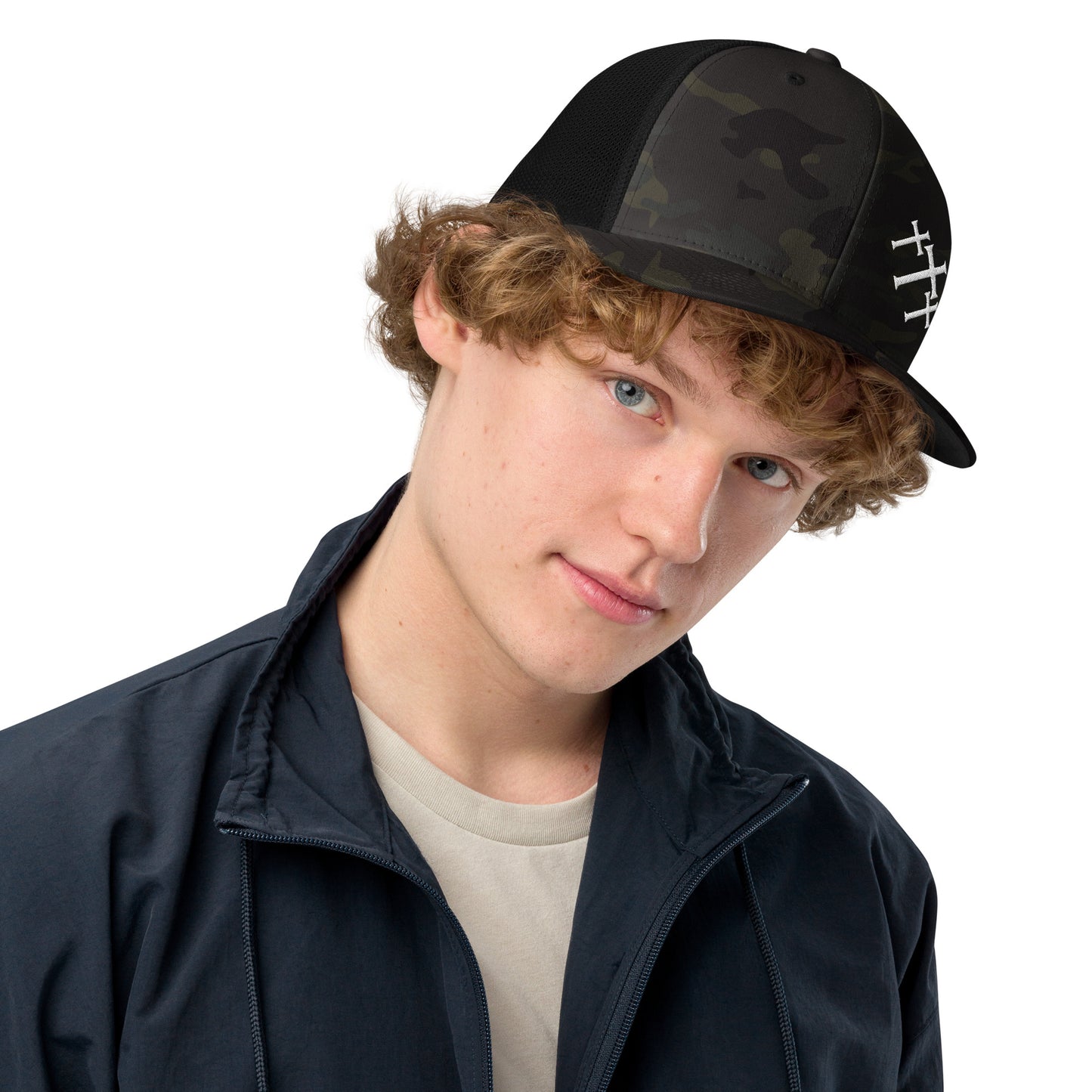 Trinity Crosses- Closed-back trucker cap