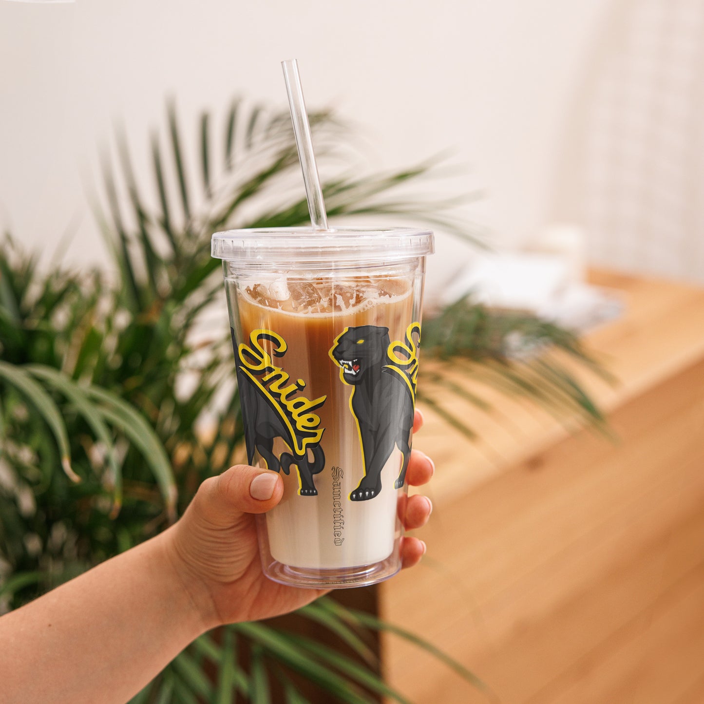 Snider H.S. Clear plastic tumbler