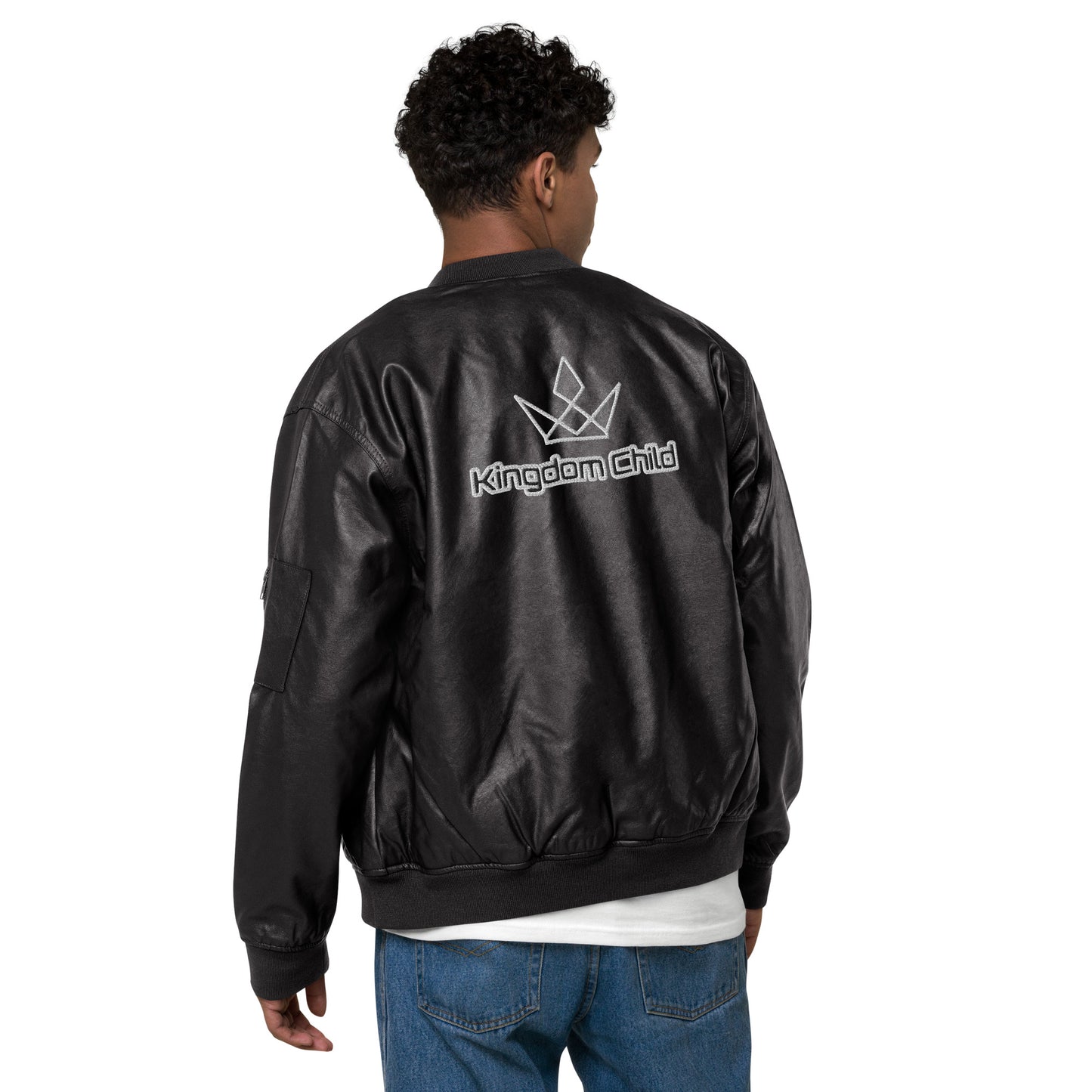 Kingdom Child- Leather Bomber Jacket