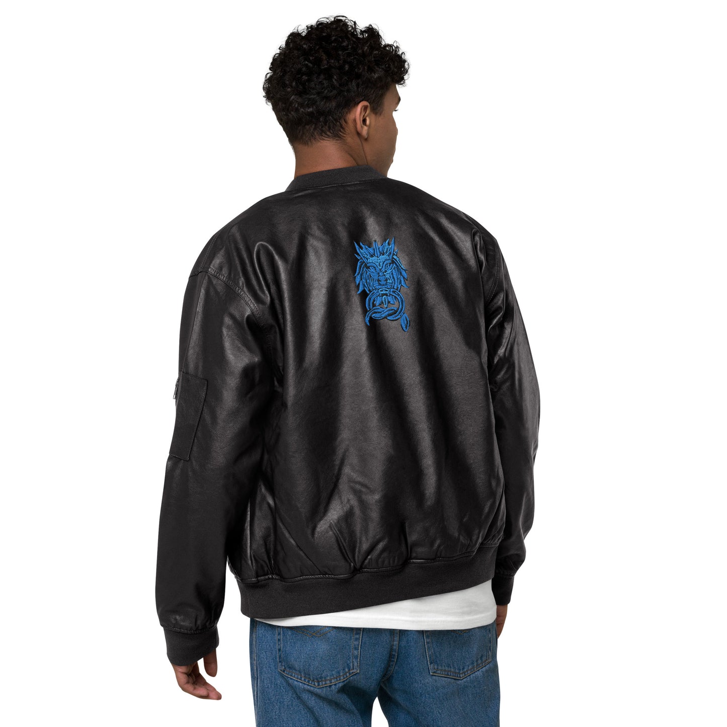 Sanctified Signature- Leather Bomber Jacket