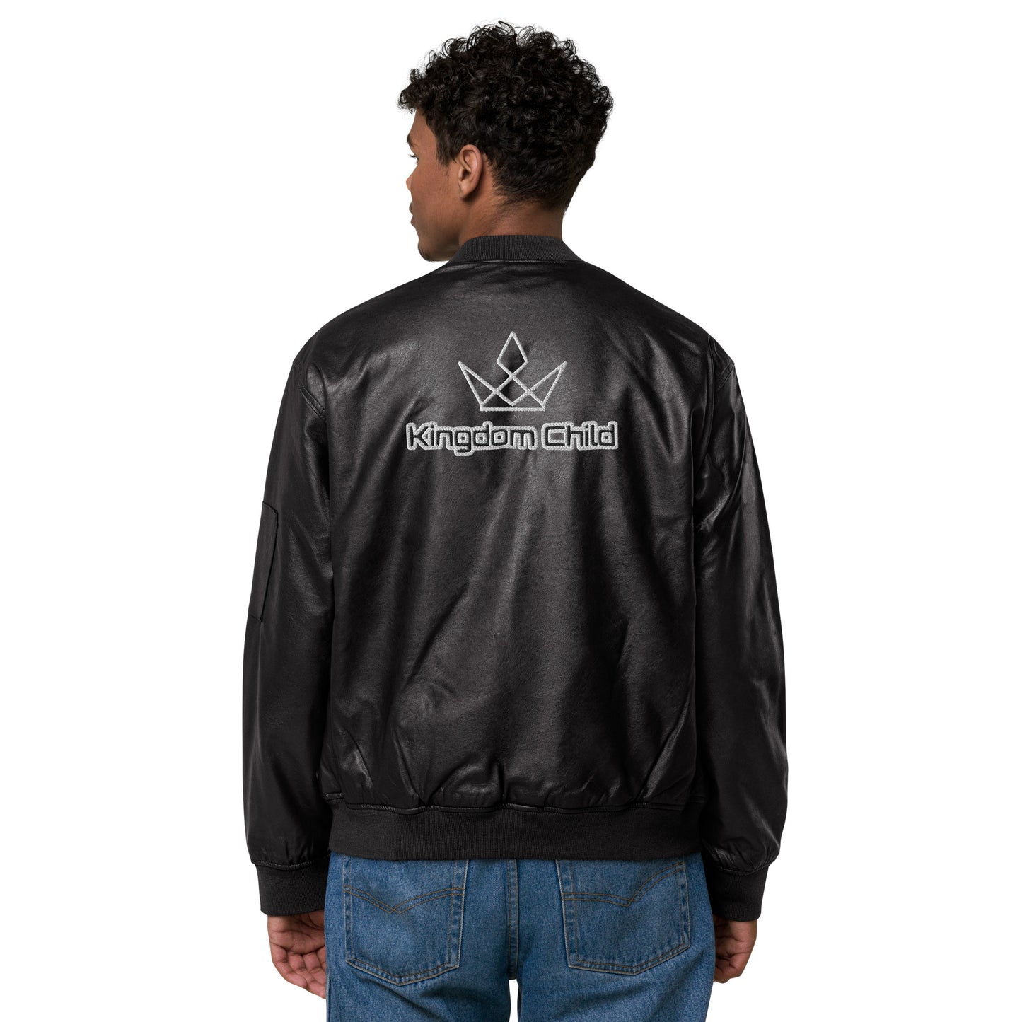 Kingdom Child- Leather Bomber Jacket