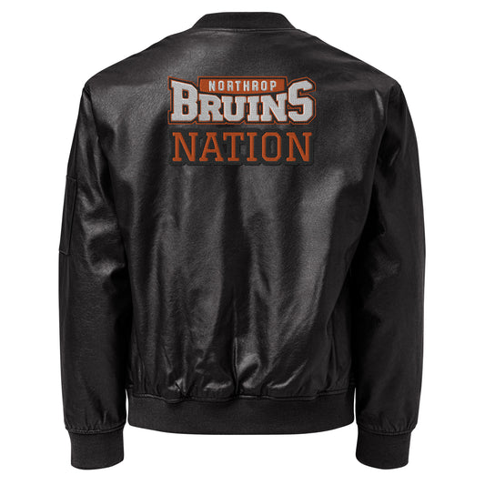 Northrop H.S. Faux Leather Bomber Jacket