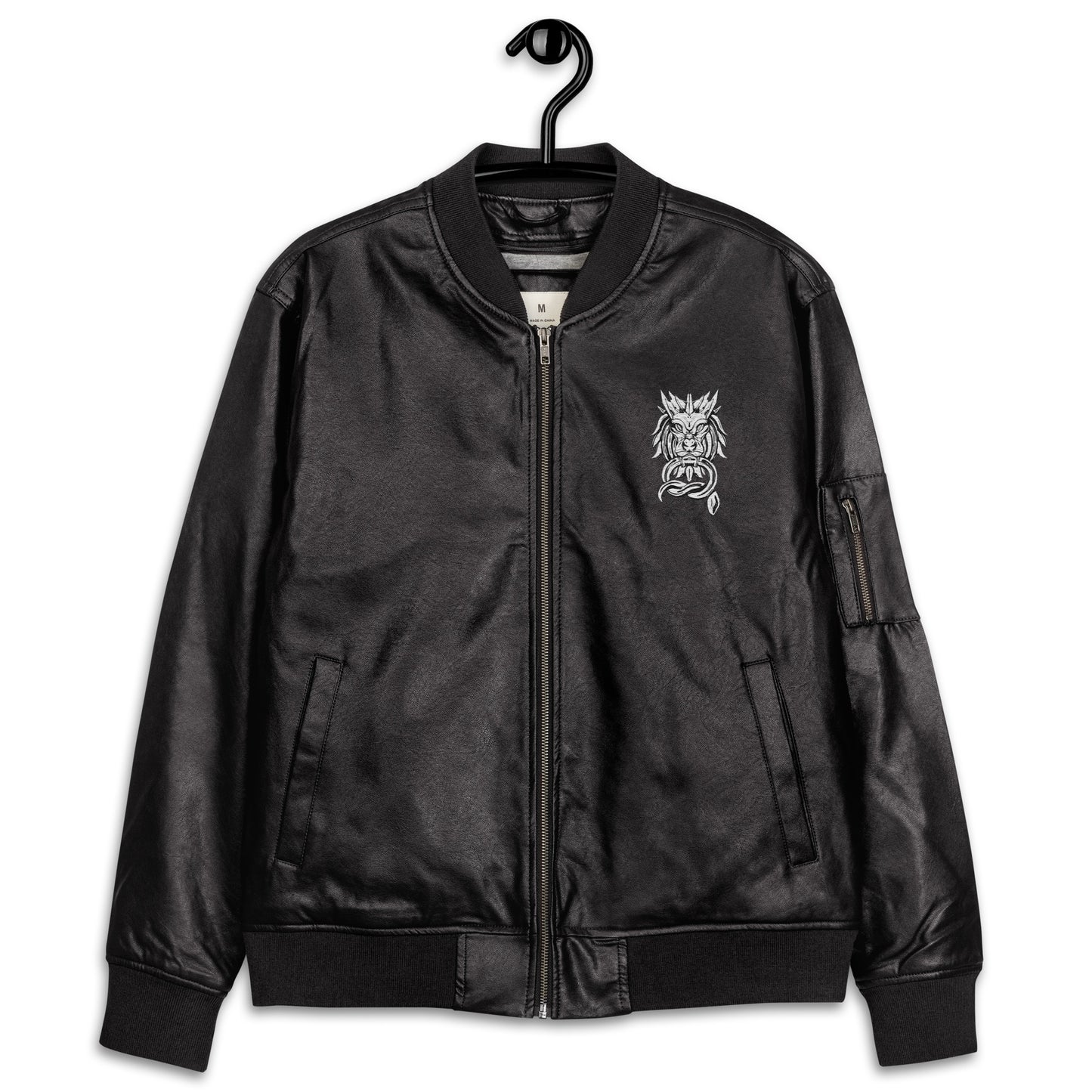 Sanctified- Leather Bomber Jacket