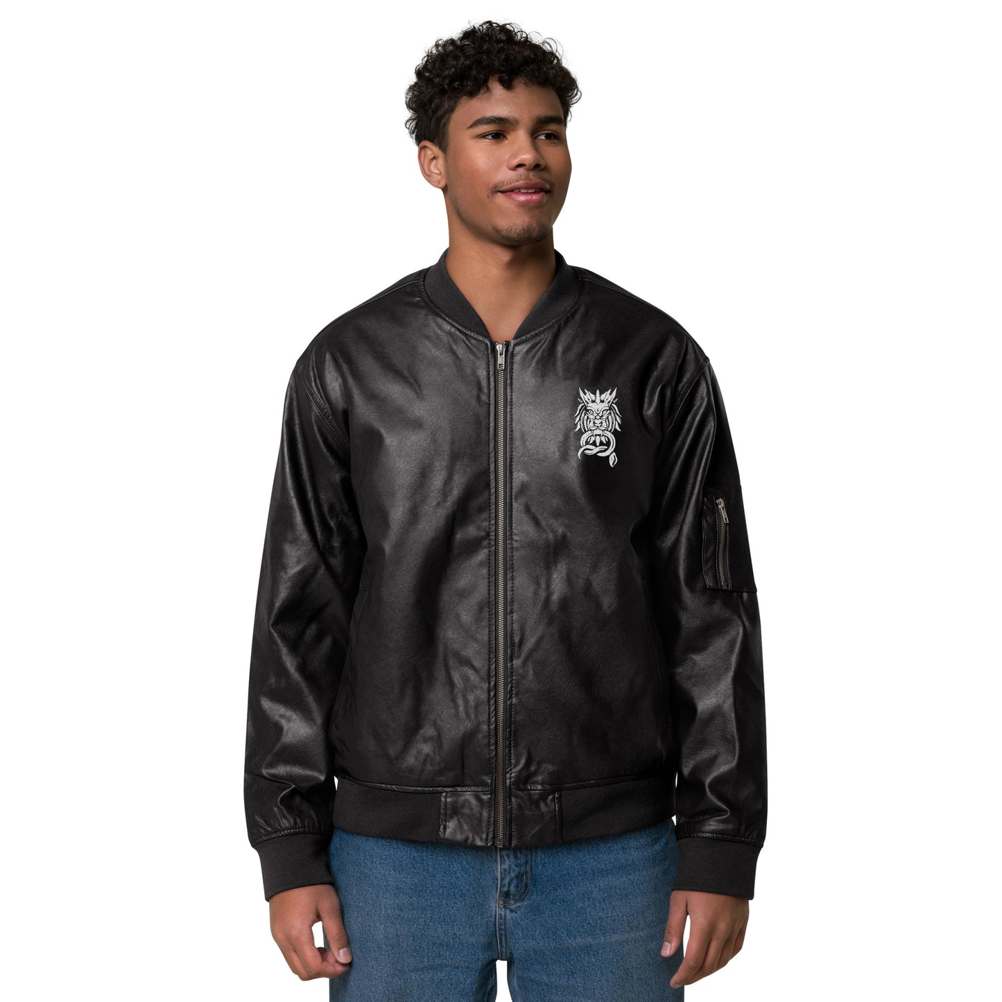 Kingdom Child- Leather Bomber Jacket