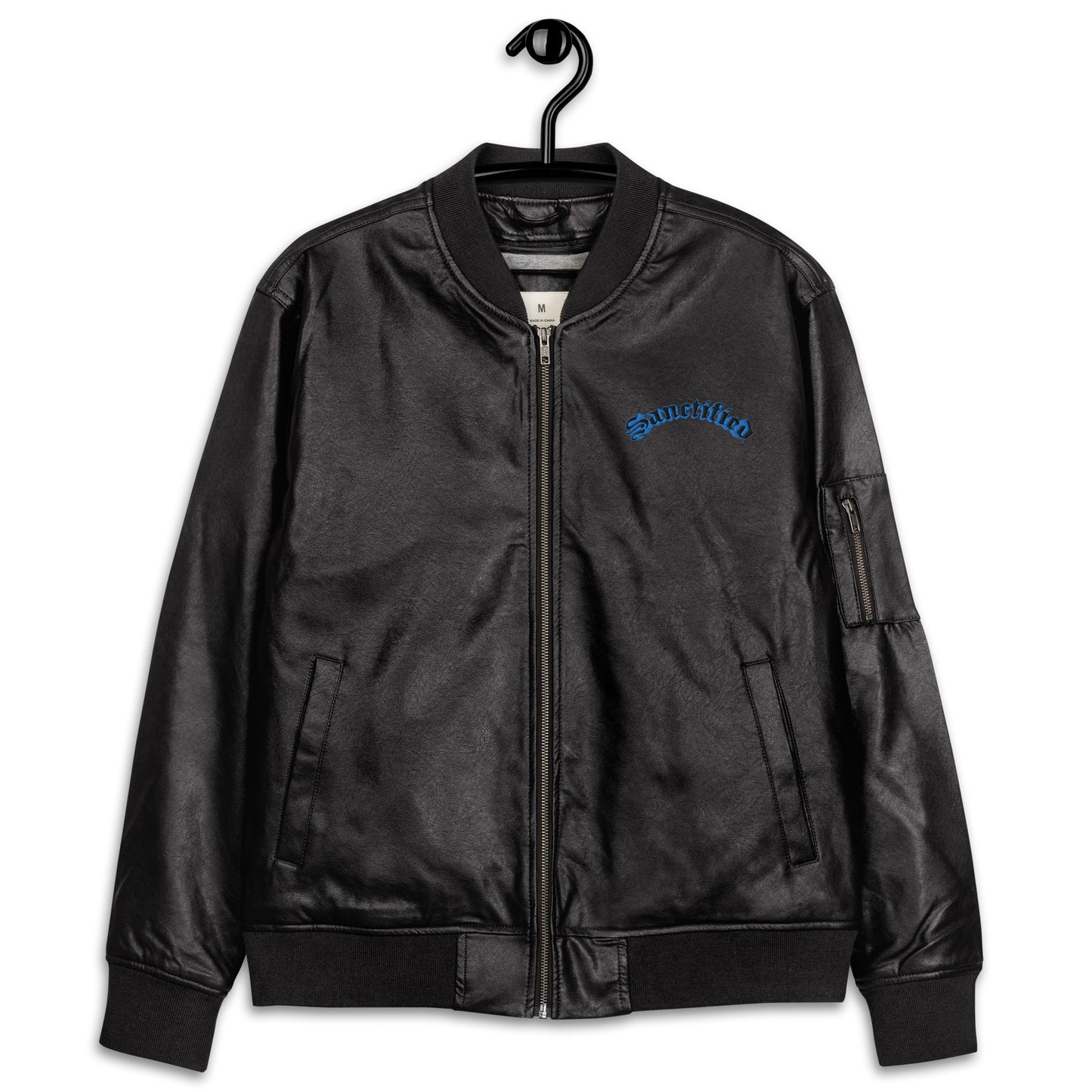 Sanctified Signature- Leather Bomber Jacket