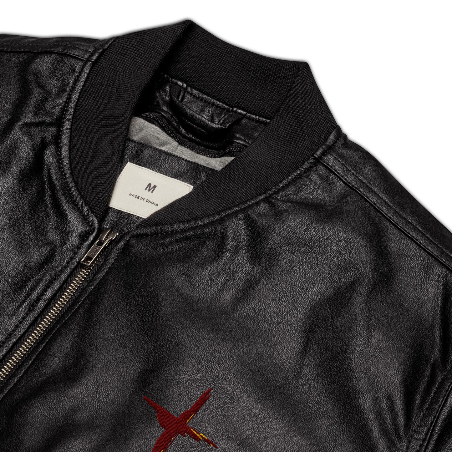 Sanctified Eagle- Leather Bomber Jacket