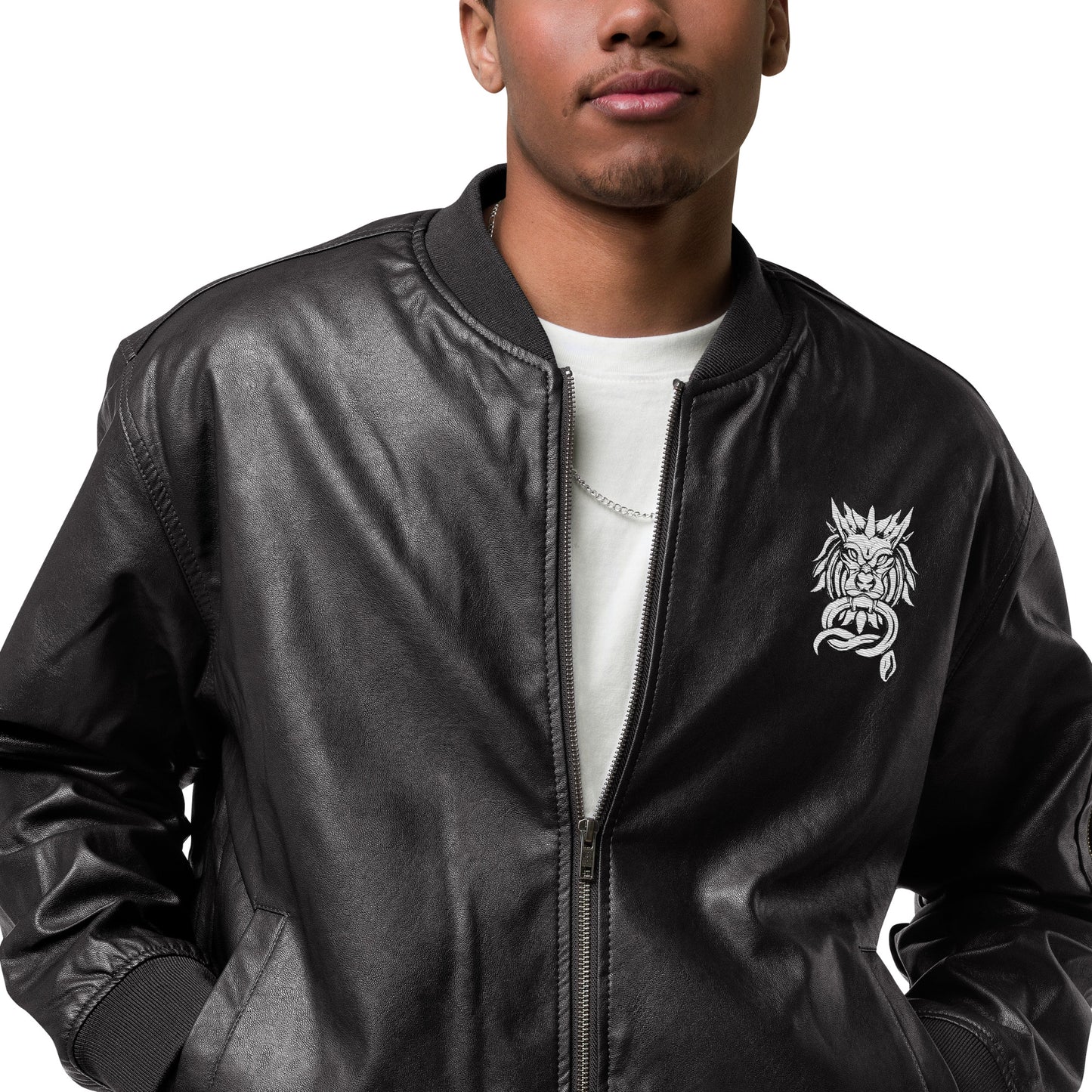 Kingdom Child- Leather Bomber Jacket