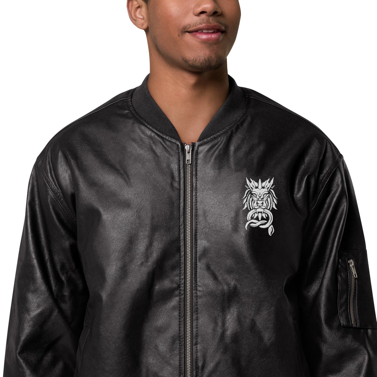 Kingdom Child- Leather Bomber Jacket