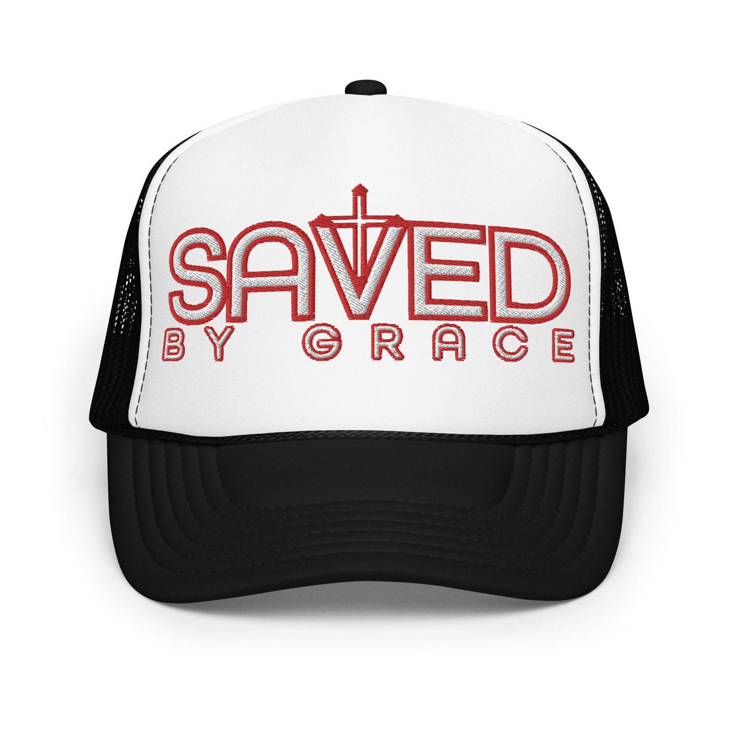 SAVED BY GRACE- Foam trucker hat