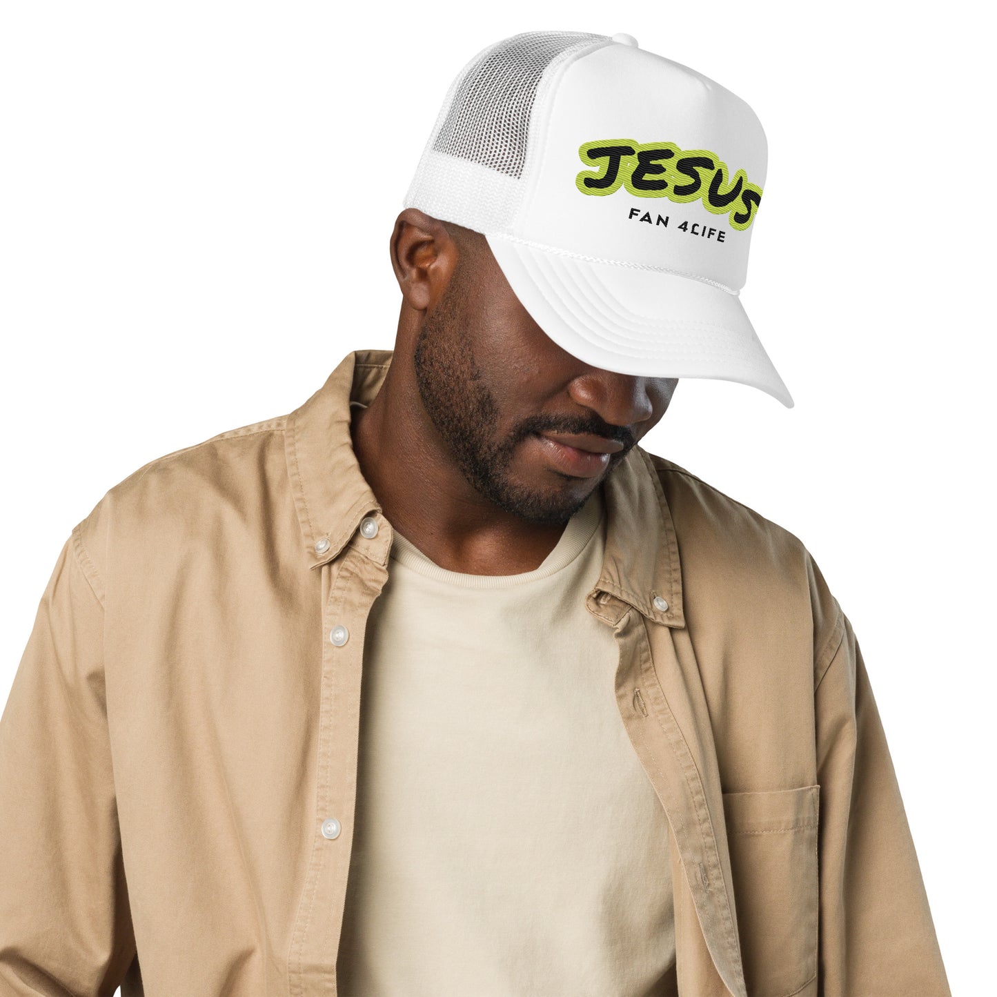 Jesus Fan 4Life- Foam trucker hat