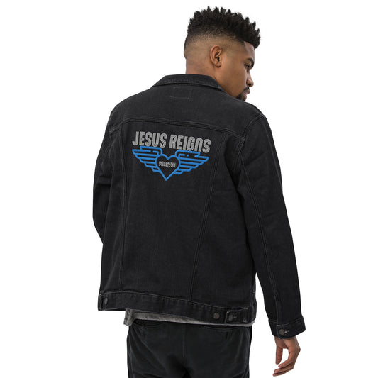 Jesus Reigns- denim jacket