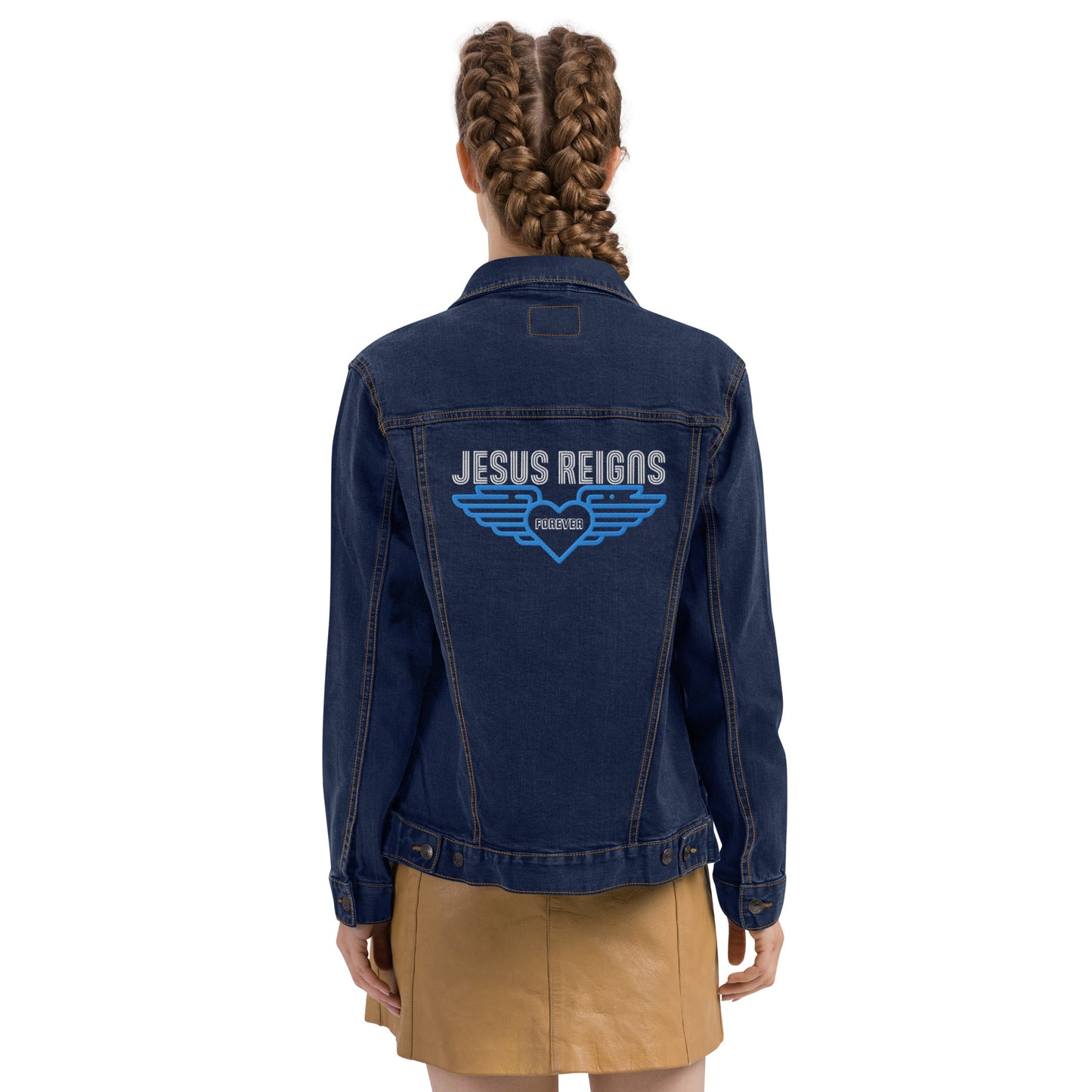 Jesus Reigns- denim jacket