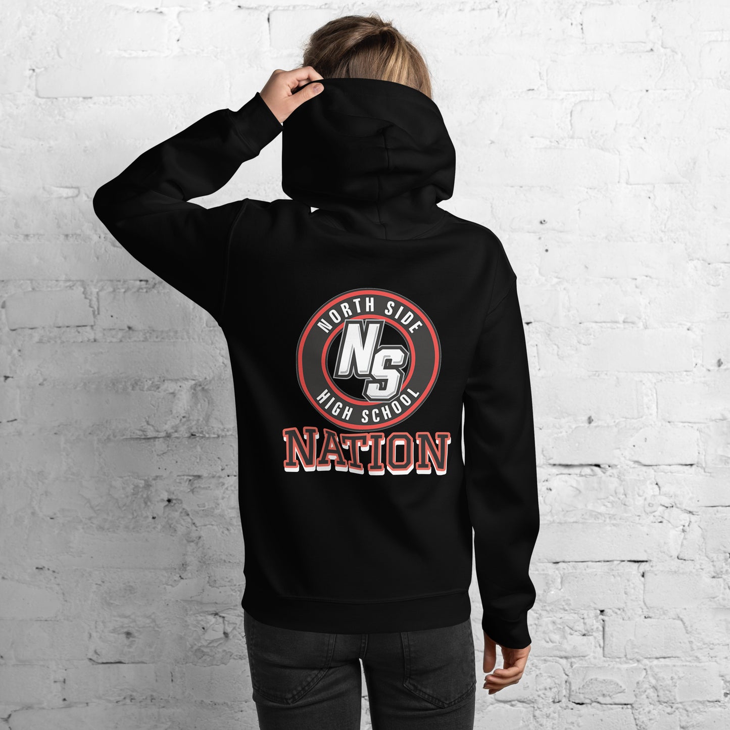 North Side H.S. Embroidered Front  Unisex Hoodie