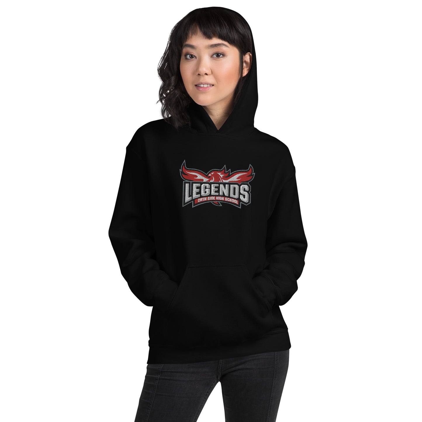 North Side H.S. Embroidered Front  Unisex Hoodie