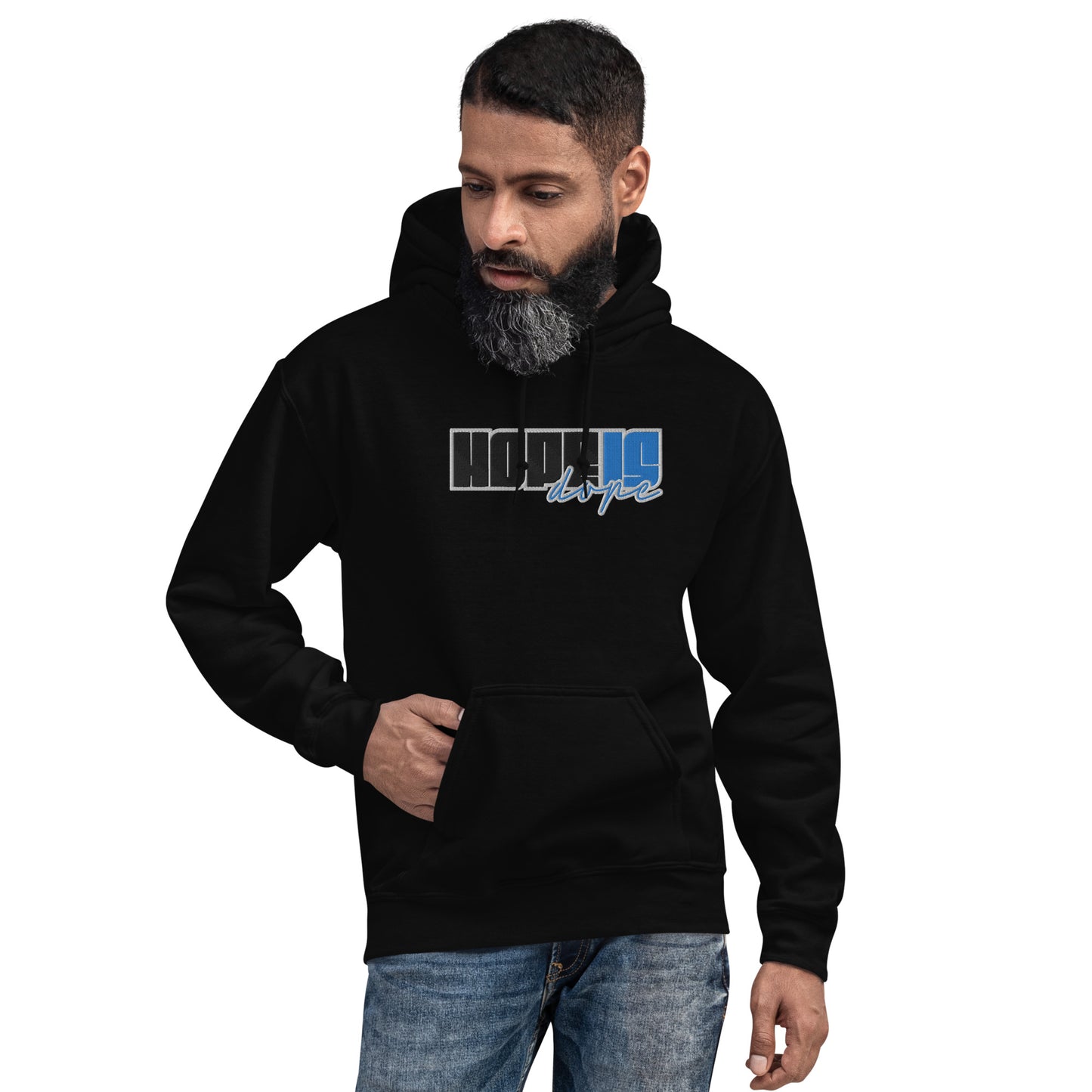 Hope is Dope- Embroidered Front Unisex Hoodie