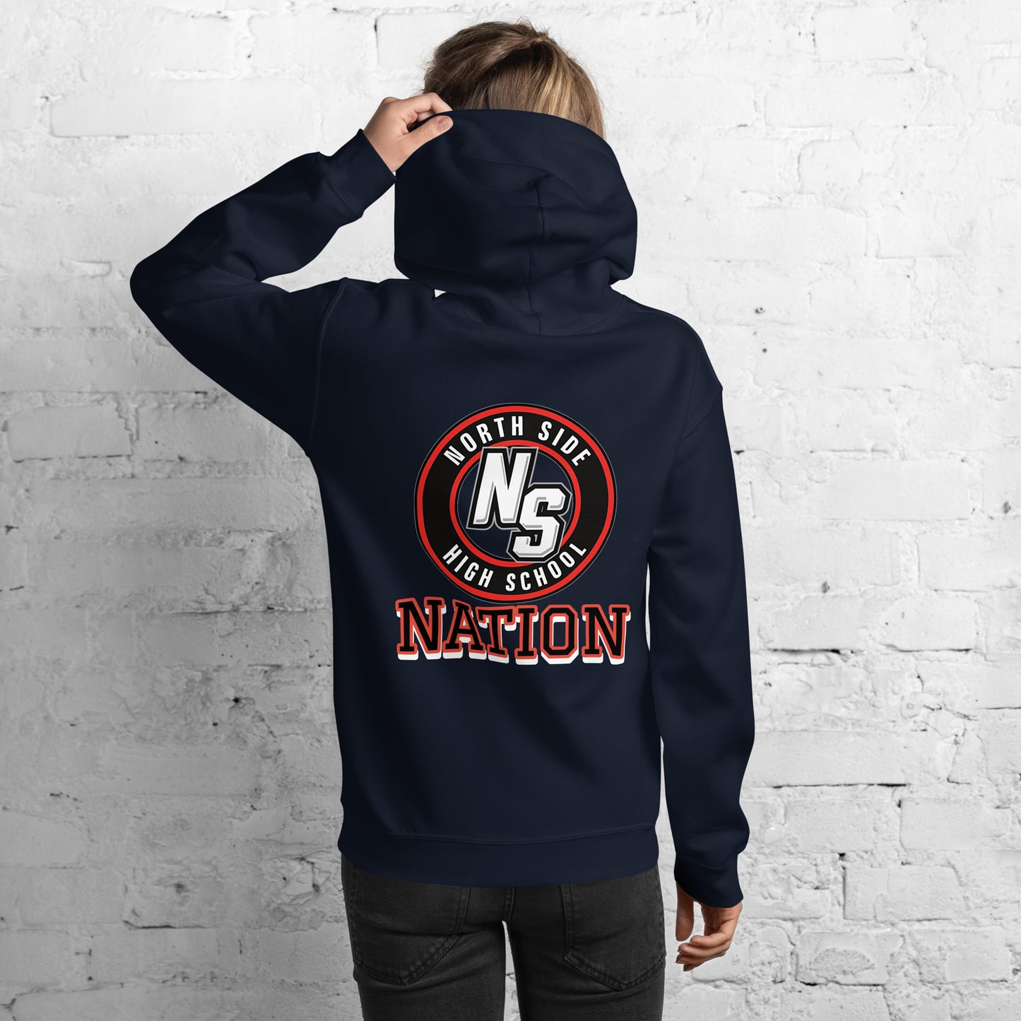 North Side H.S. Embroidered Front  Unisex Hoodie