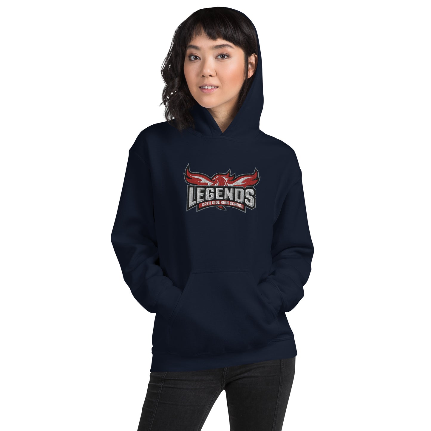 North Side H.S. Embroidered Front  Unisex Hoodie