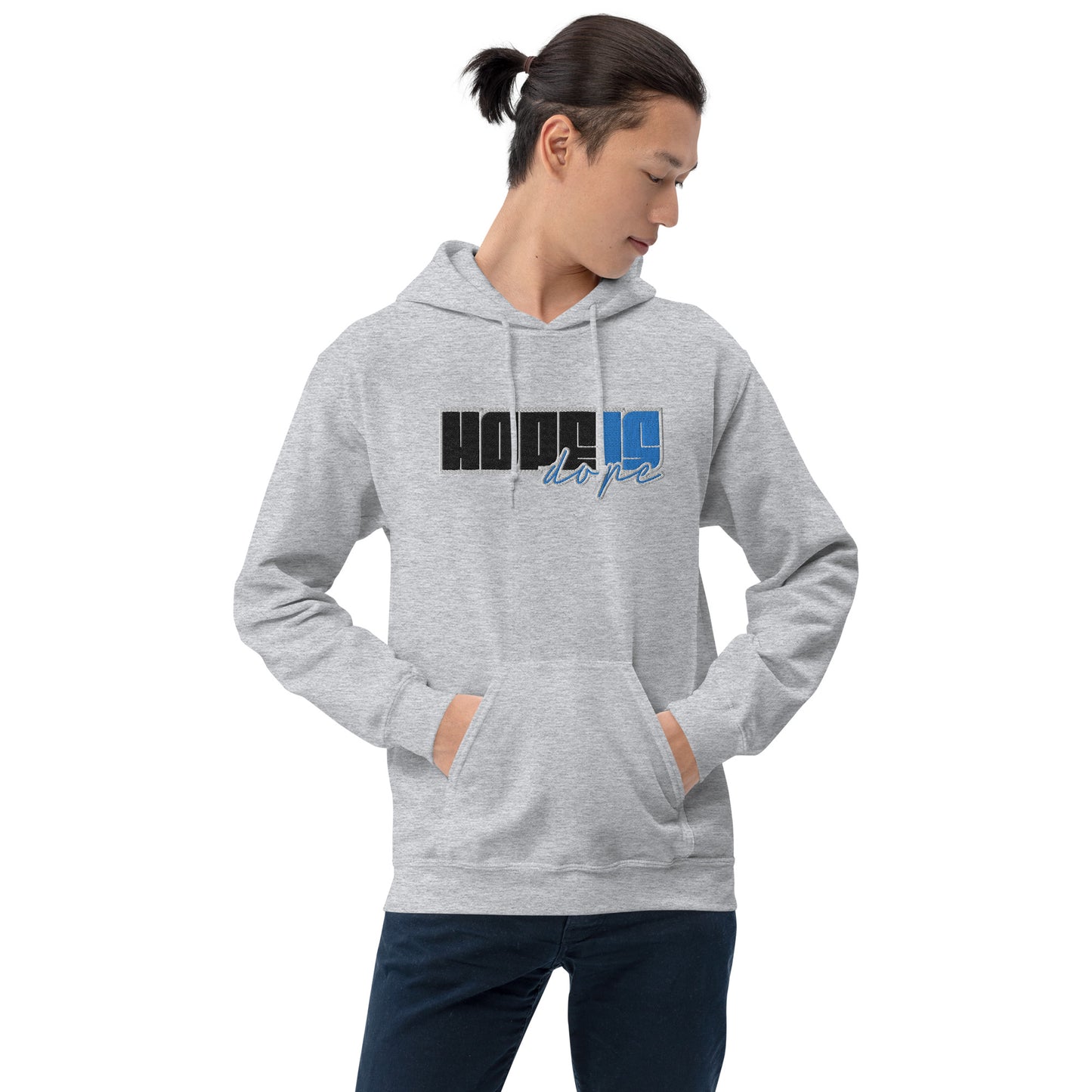 Hope is Dope- Embroidered Front Unisex Hoodie