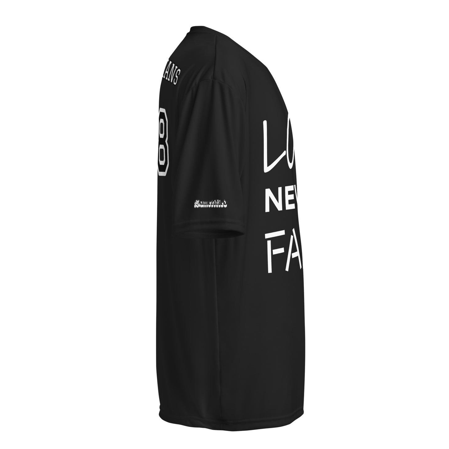 LOVE NEVER FAILS- Unisex performance crew neck t-shirt