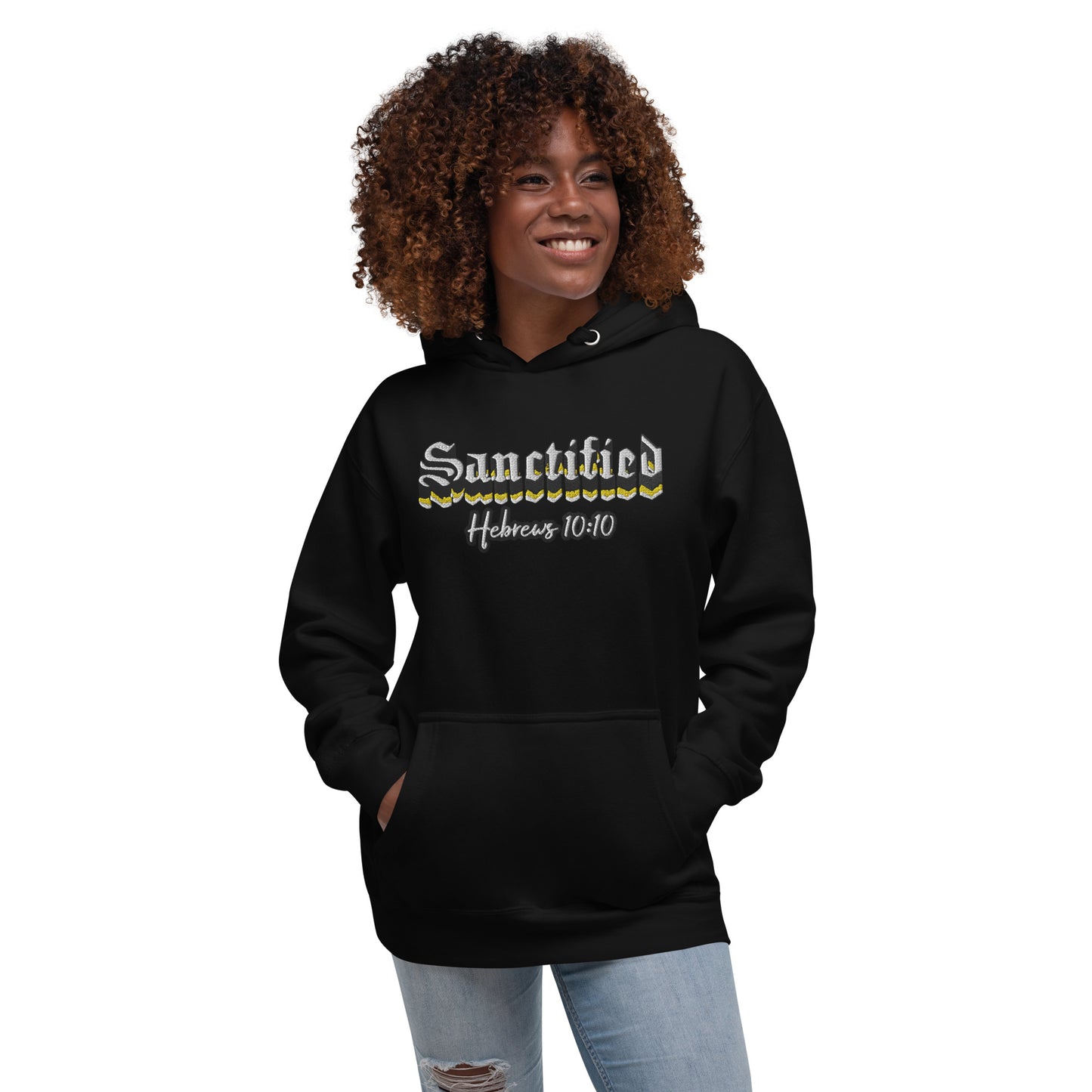 Sanctified Signature- Unisex Hoodie with Embroidered Front