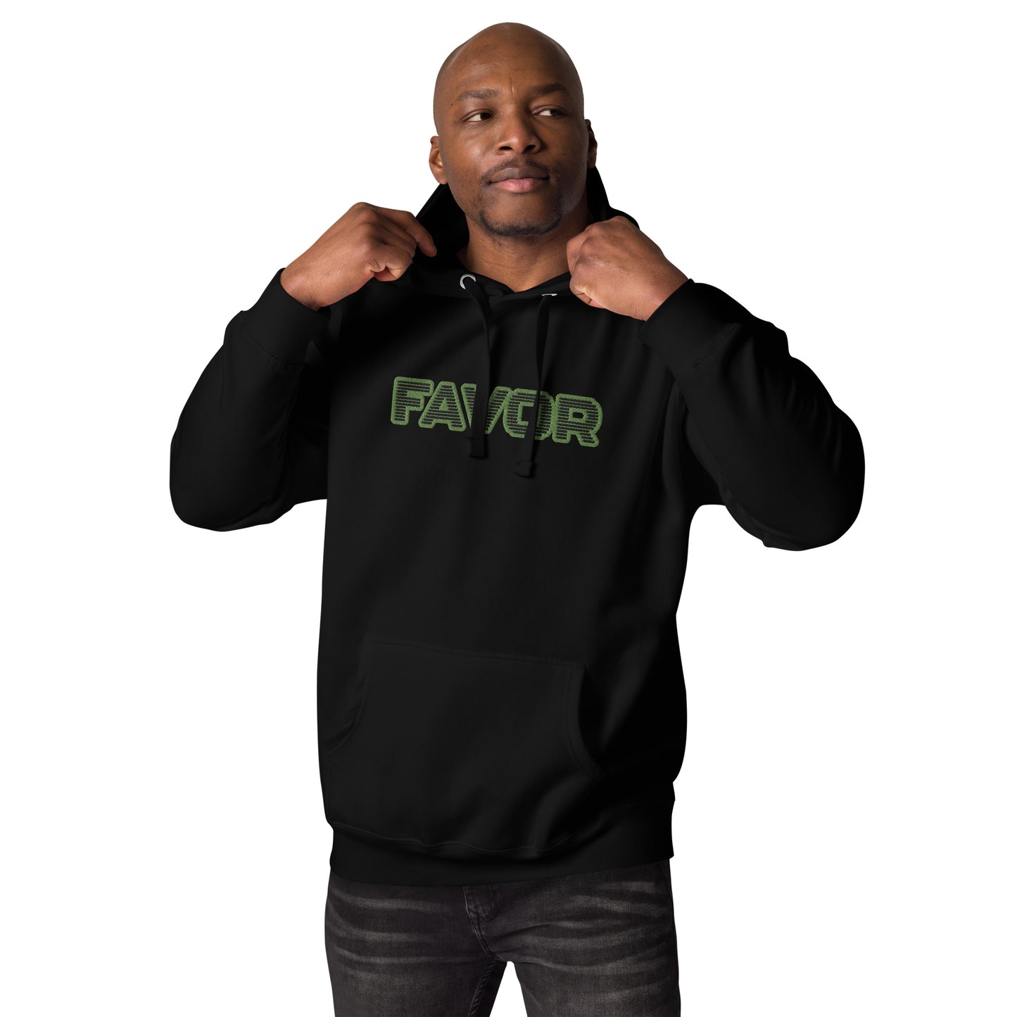 FAVOR- EMBROIDERED FRONT Unisex Hoodie