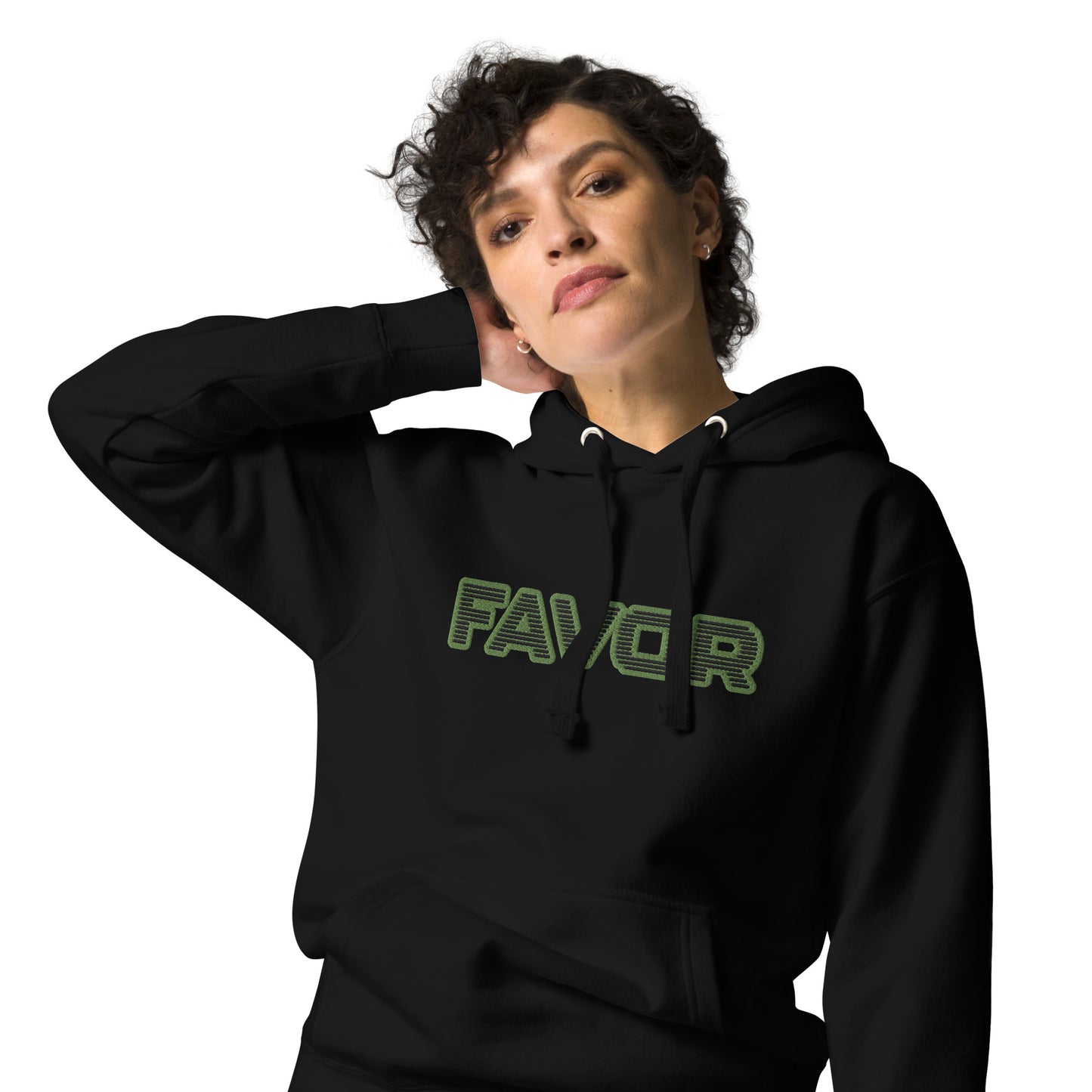 FAVOR- EMBROIDERED FRONT Unisex Hoodie