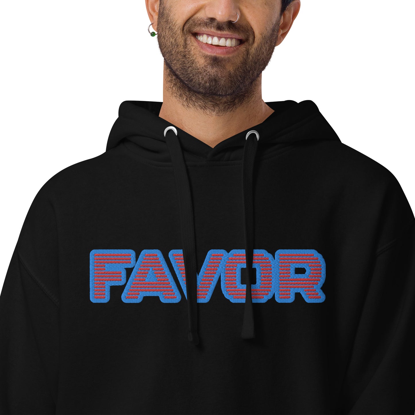 FAVOR- EMBROIDERED FRONT Unisex Hoodie