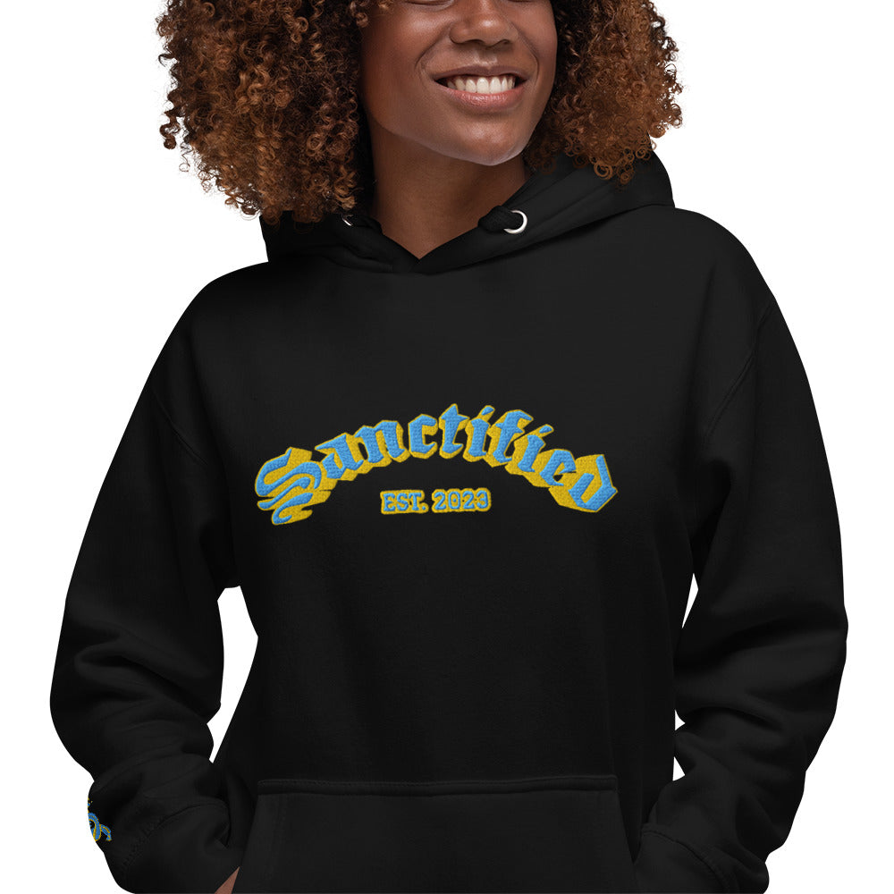 SANCTIFIED SIGNATURE- EMBROIDERED FRONT Unisex Hoodie