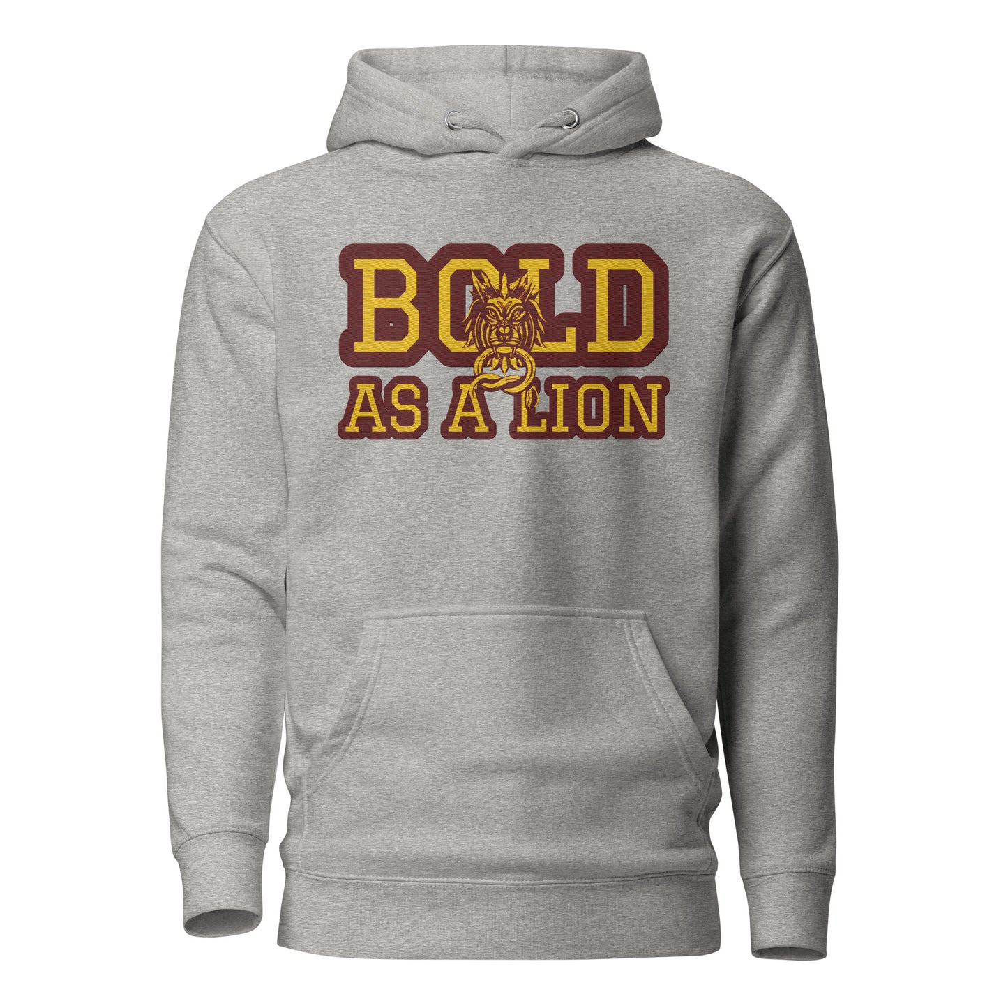 BOLD AS A LION- EMBROIDERED FRONT Unisex Hoodie