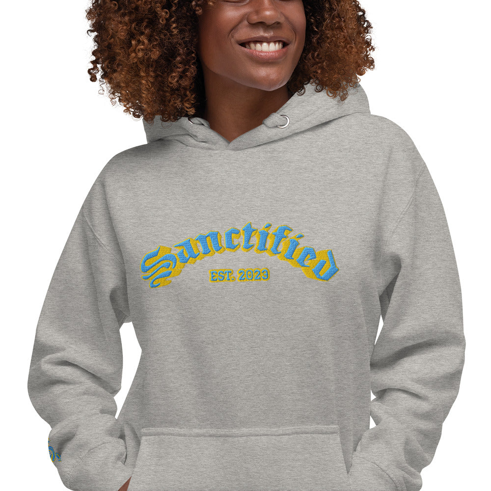 SANCTIFIED SIGNATURE- EMBROIDERED FRONT Unisex Hoodie