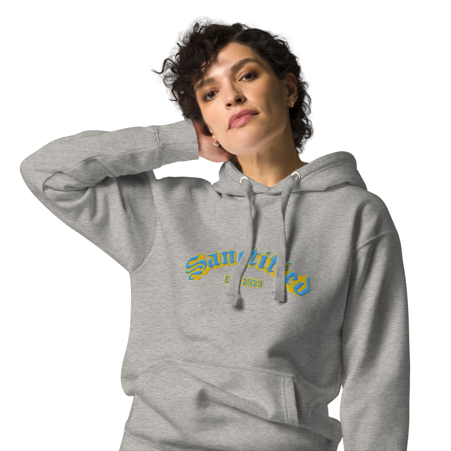 SANCTIFIED SIGNATURE- EMBROIDERED FRONT Unisex Hoodie