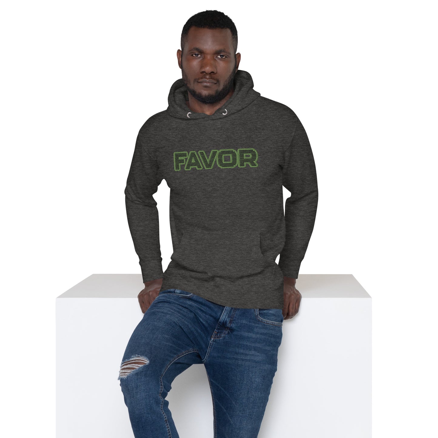 FAVOR- EMBROIDERED FRONT Unisex Hoodie