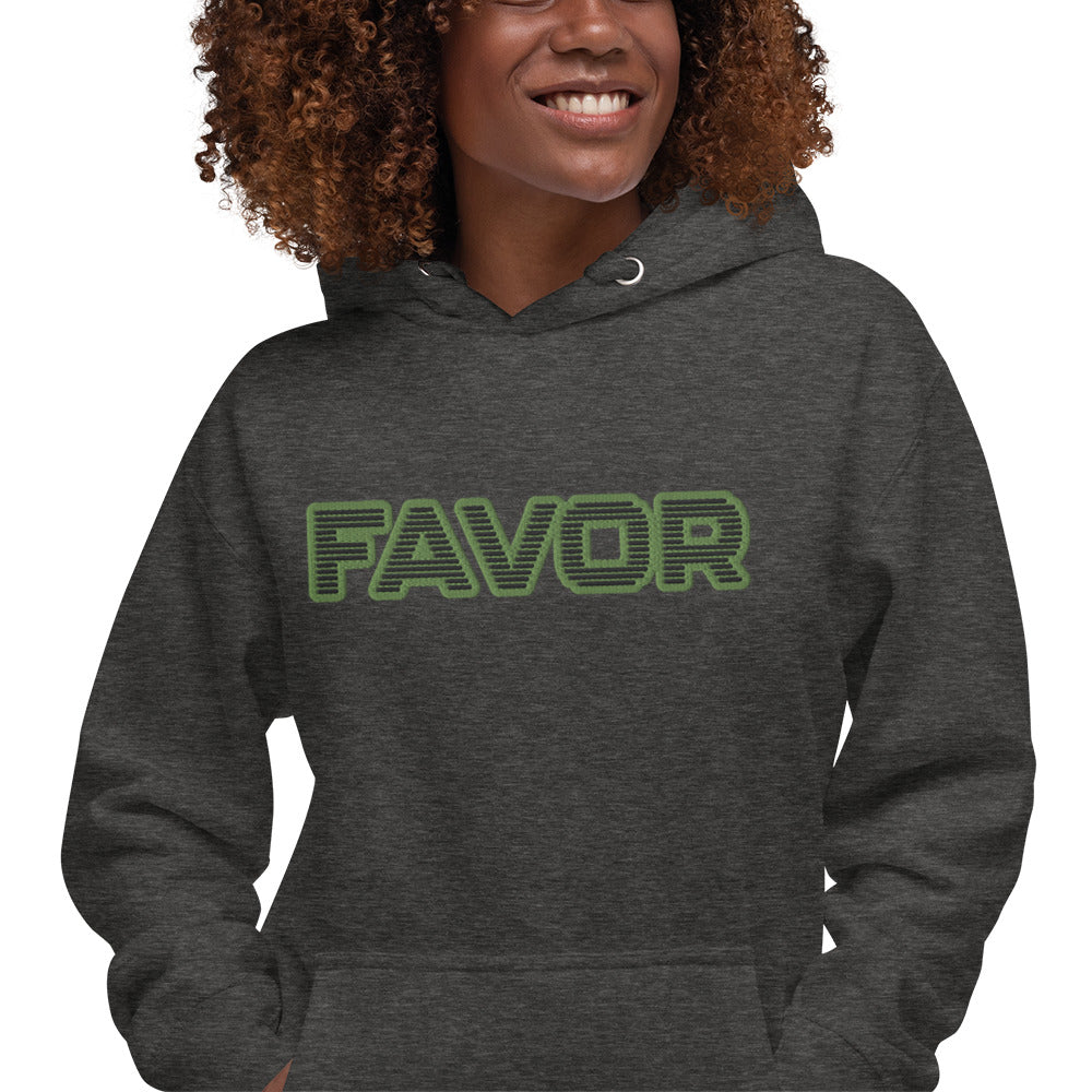 FAVOR- EMBROIDERED FRONT Unisex Hoodie