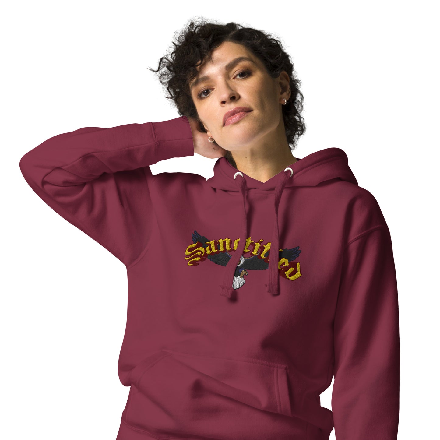 Eagles Wings- EMBROIDERED FRONT Unisex Hoodie