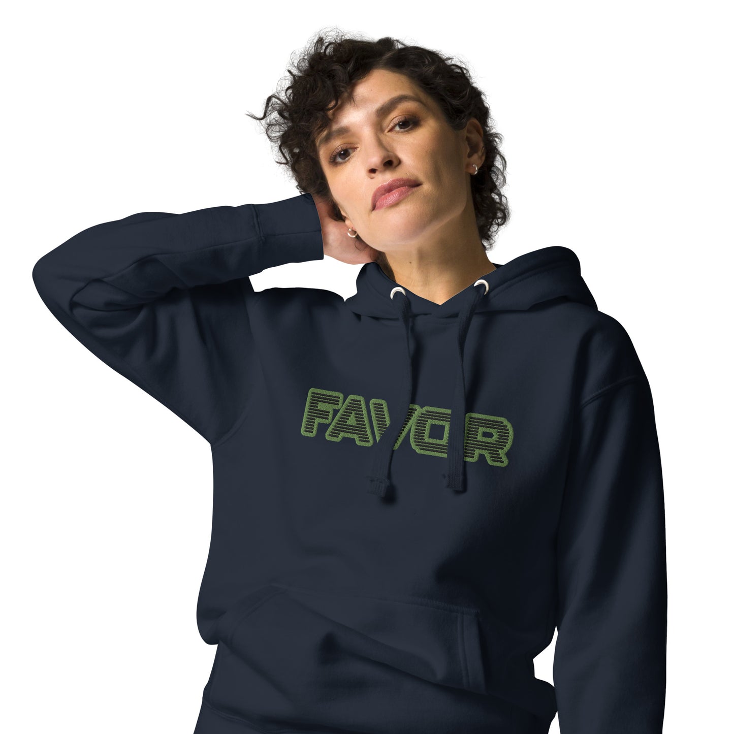 FAVOR- EMBROIDERED FRONT Unisex Hoodie