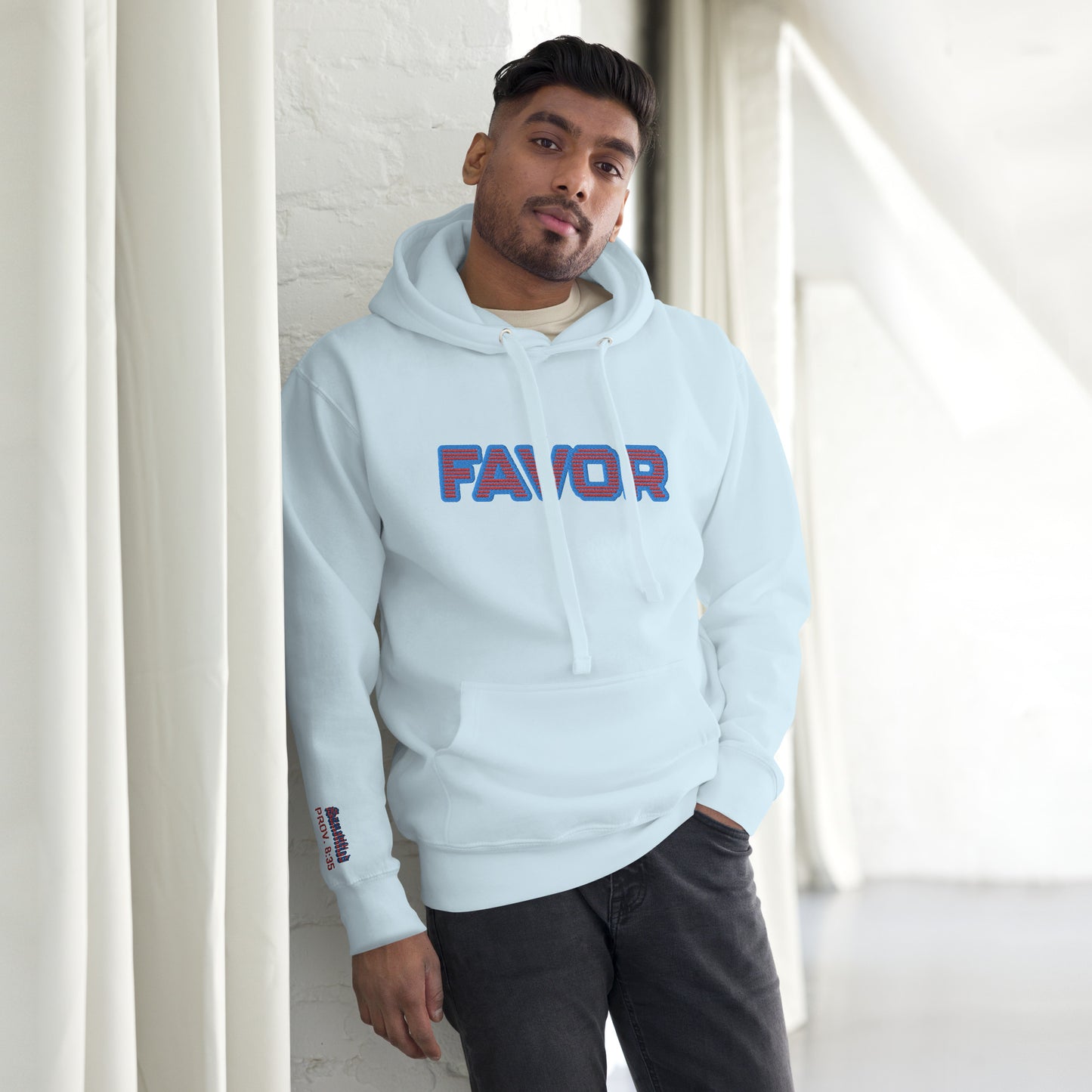 FAVOR- EMBROIDERED FRONT Unisex Hoodie