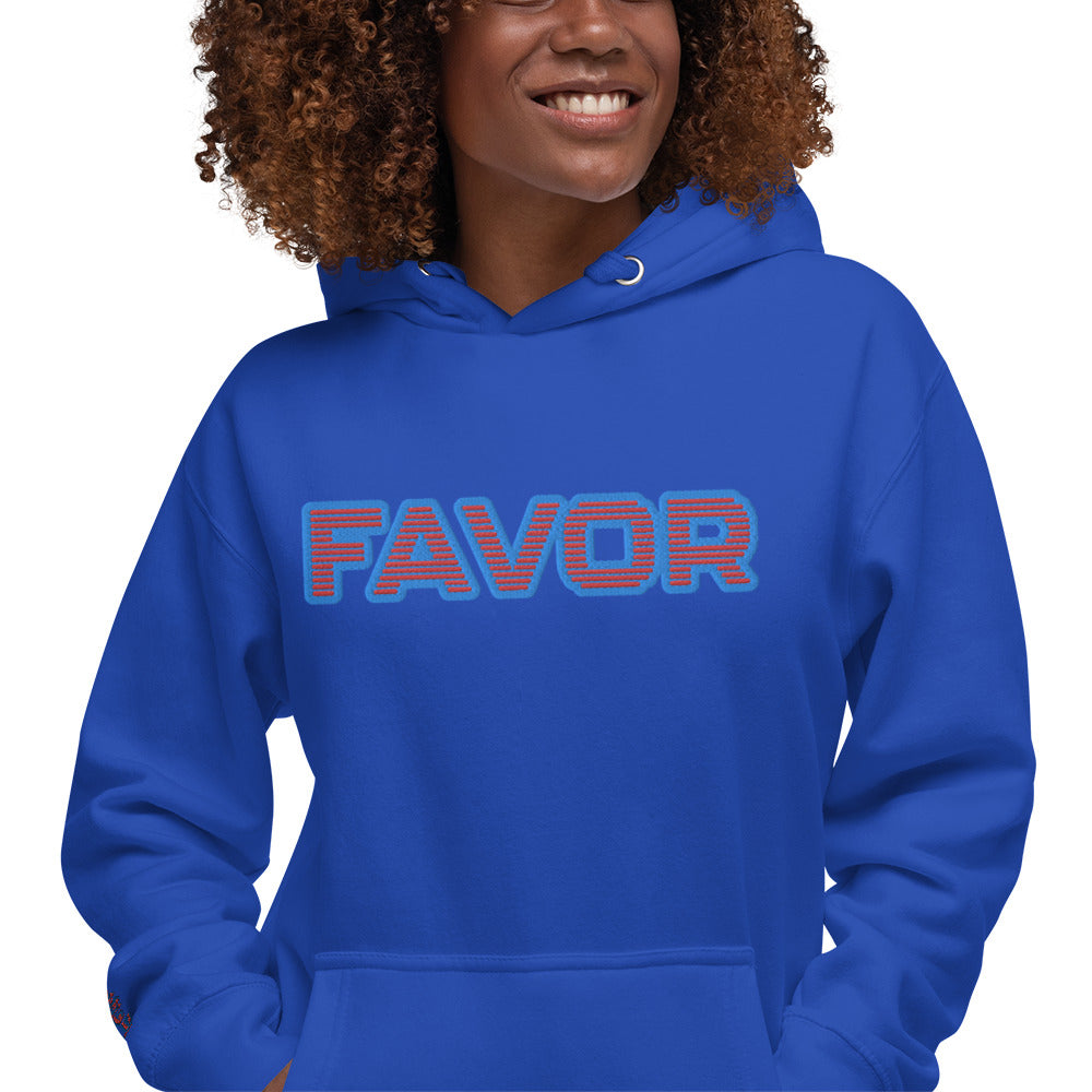 FAVOR- EMBROIDERED FRONT Unisex Hoodie