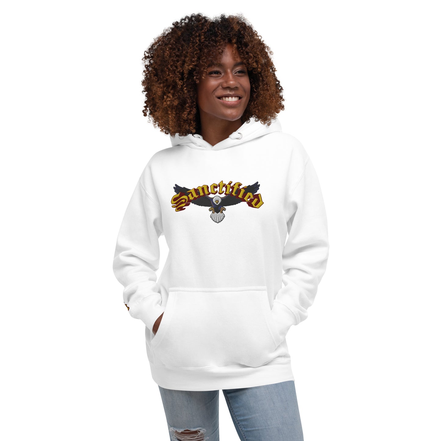 Eagles Wings- EMBROIDERED FRONT Unisex Hoodie