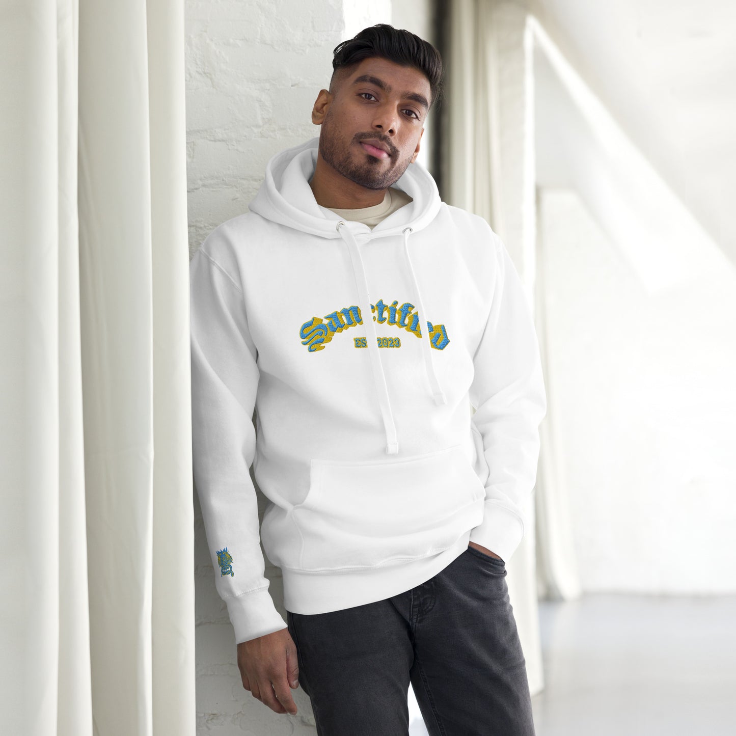 SANCTIFIED SIGNATURE- EMBROIDERED FRONT Unisex Hoodie