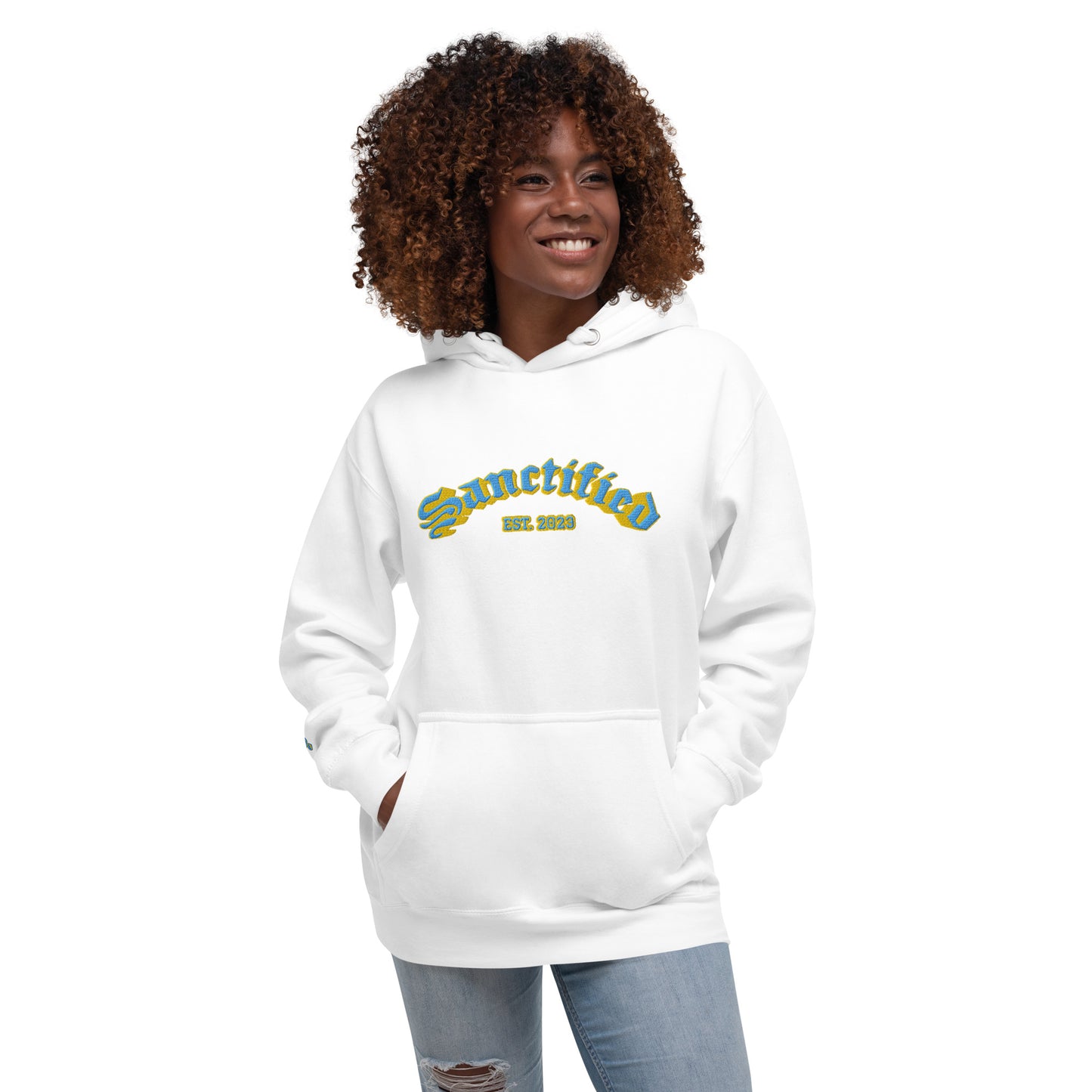 SANCTIFIED SIGNATURE- EMBROIDERED FRONT Unisex Hoodie