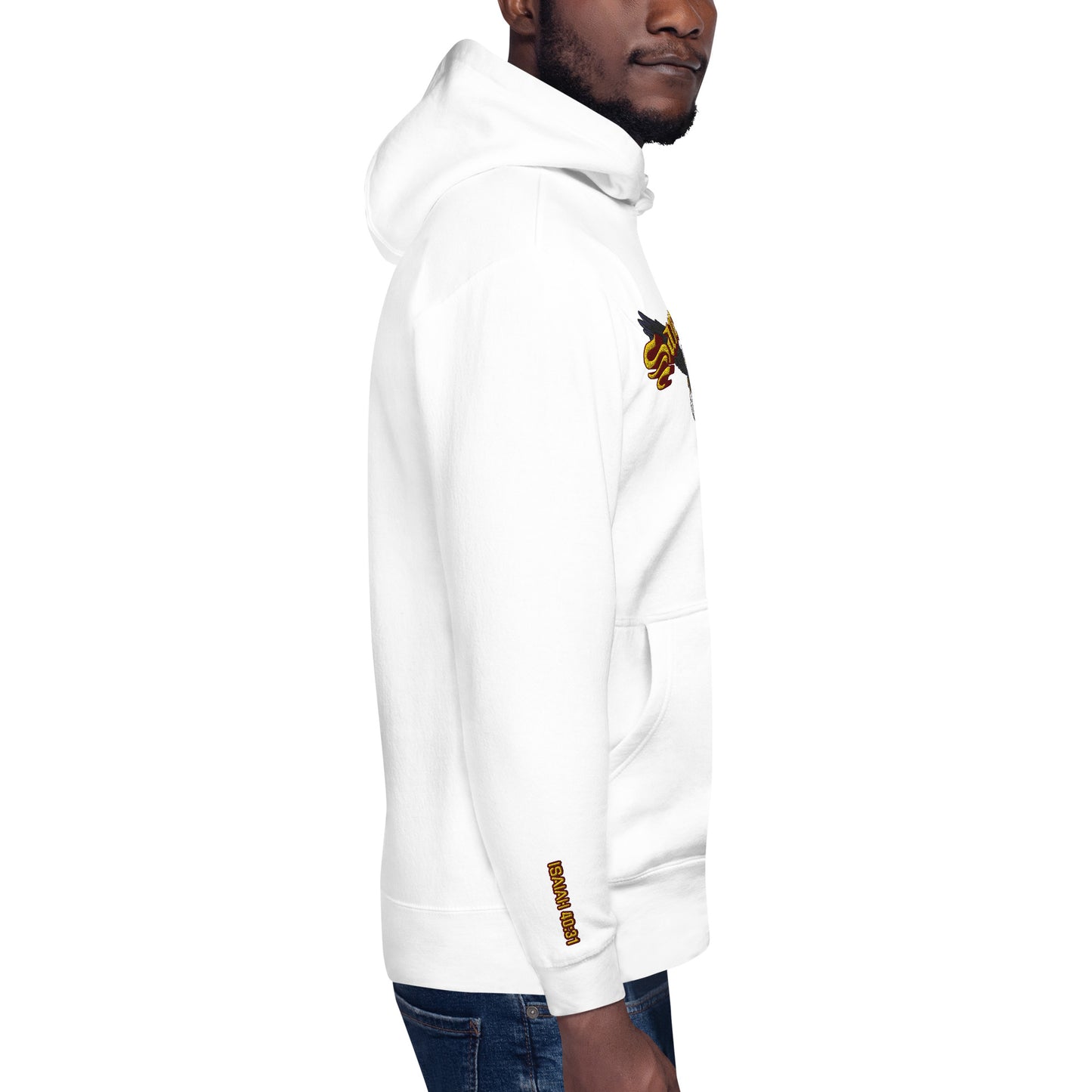 Eagles Wings- EMBROIDERED FRONT Unisex Hoodie