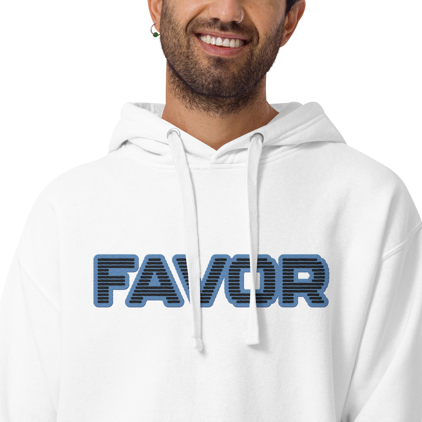 FAVOR- EMBROIDERED FRONT Unisex Hoodie