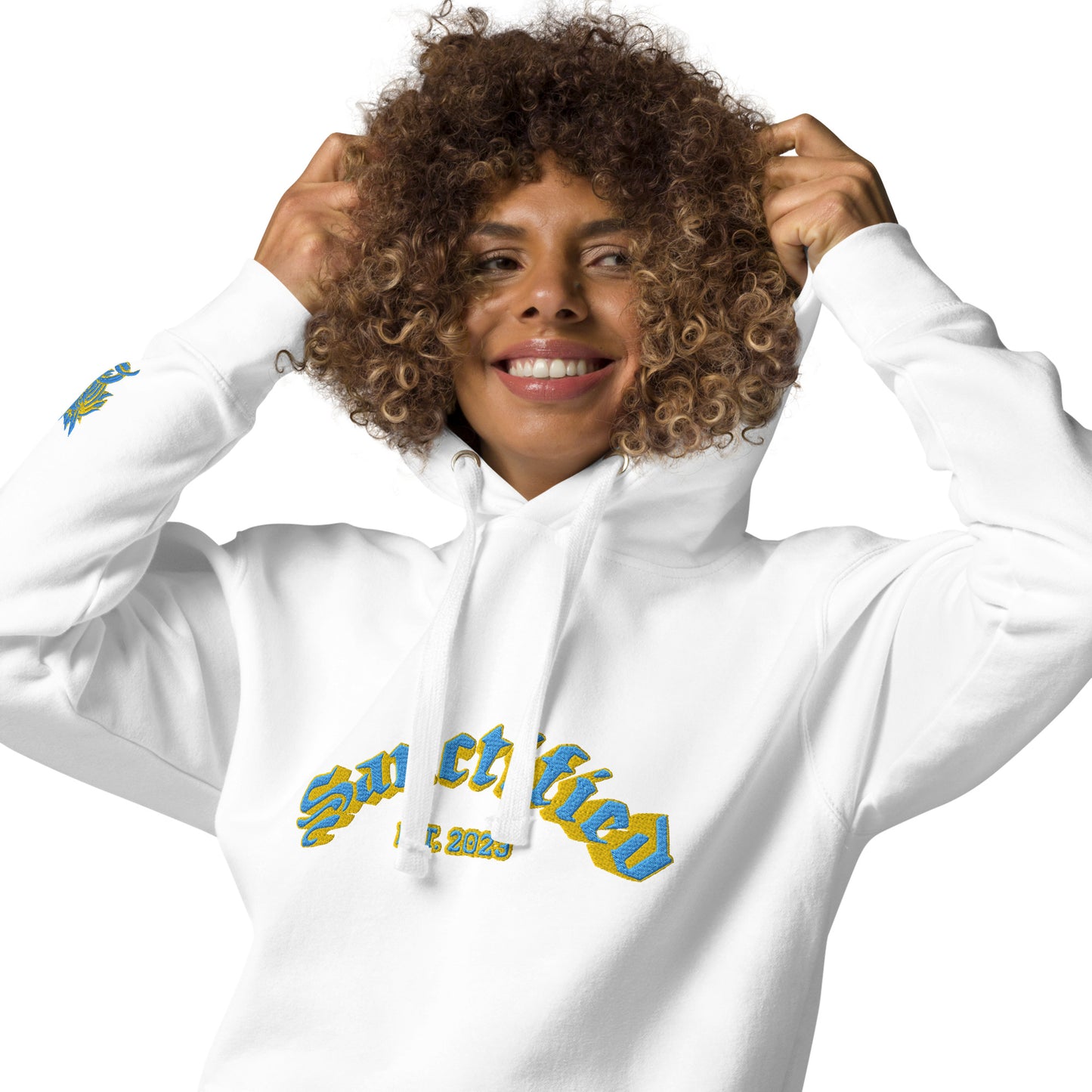 SANCTIFIED SIGNATURE- EMBROIDERED FRONT Unisex Hoodie