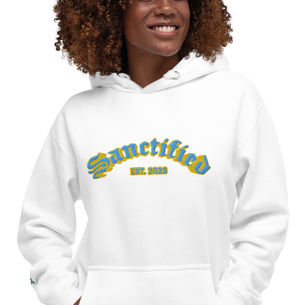 SANCTIFIED SIGNATURE- EMBROIDERED FRONT Unisex Hoodie